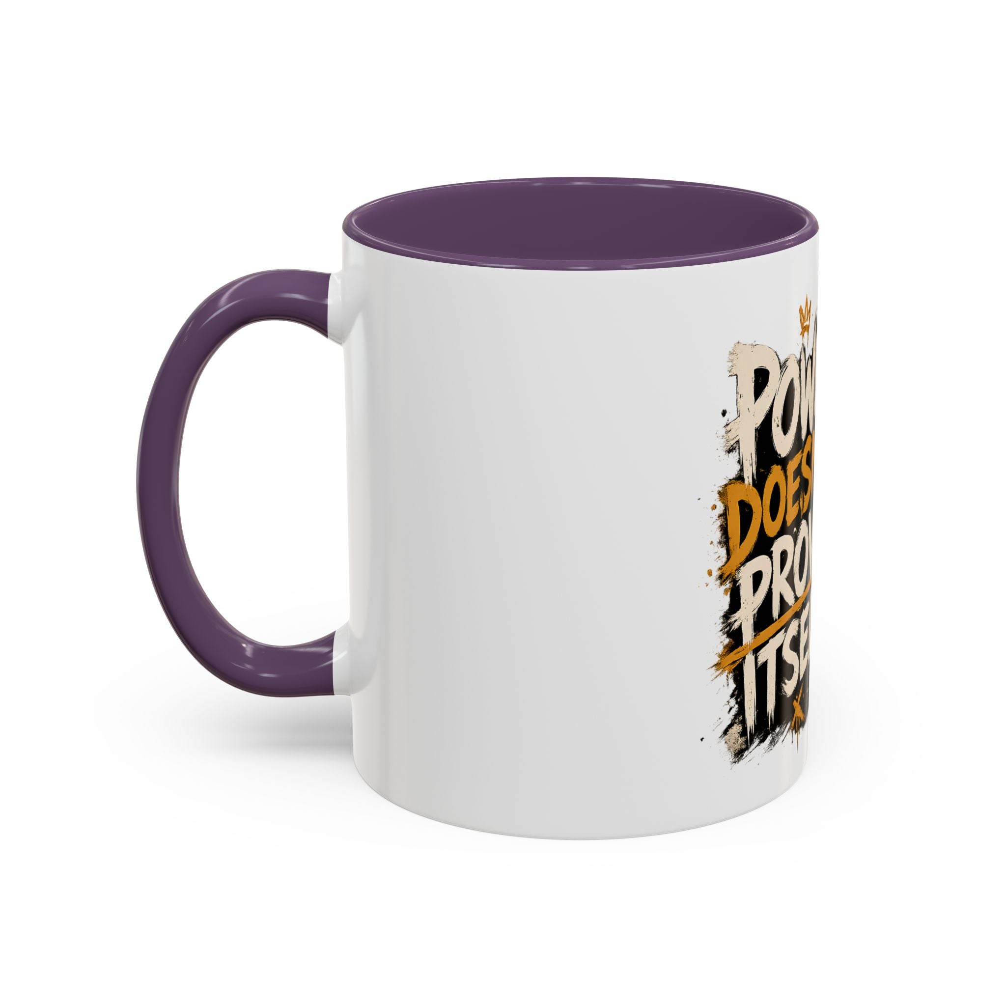 Power Doesn't Prove Itself Lion Accent Coffee Mug — Motivational 11/15oz Gift