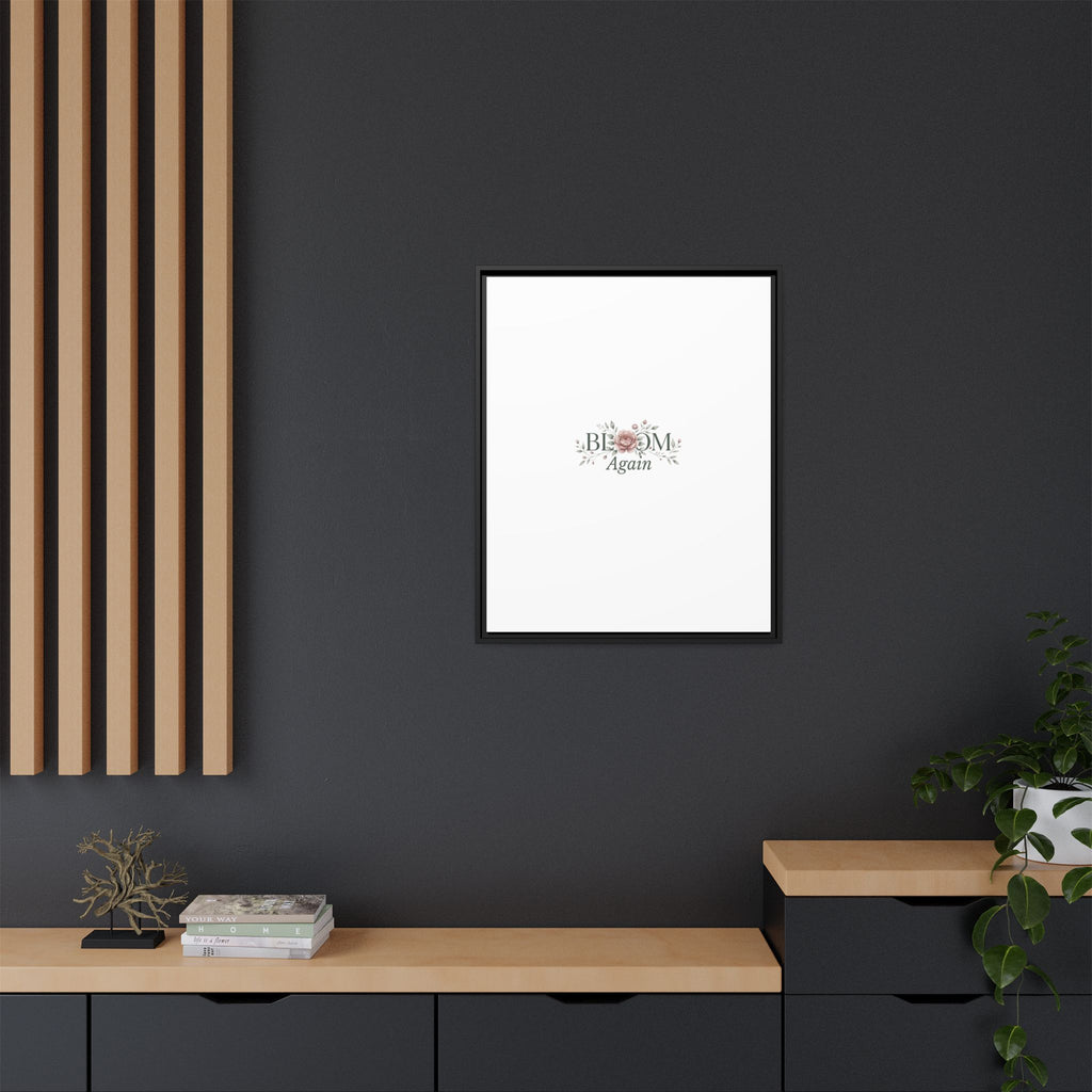 Bless Me Again Floral Matte Canvas Print, Framed Wall Art