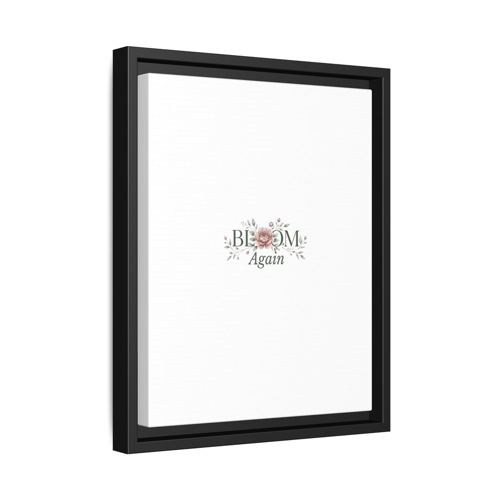 Bless Me Again Floral Matte Canvas Print, Framed Wall Art