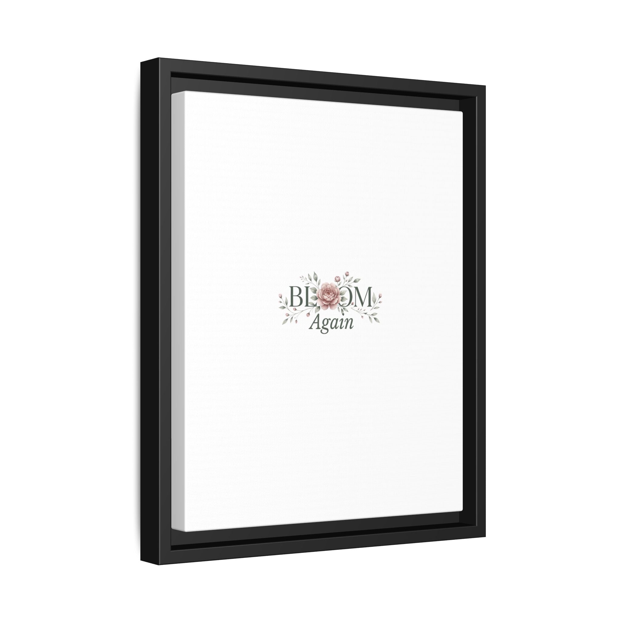 Bless Me Again Floral Matte Canvas Print, Framed Wall Art