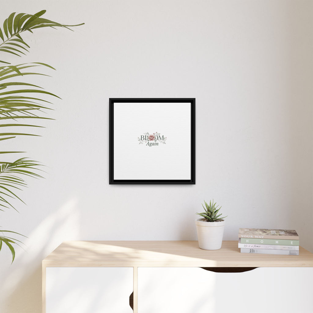 Bless Me Again Floral Matte Canvas Print, Framed Wall Art