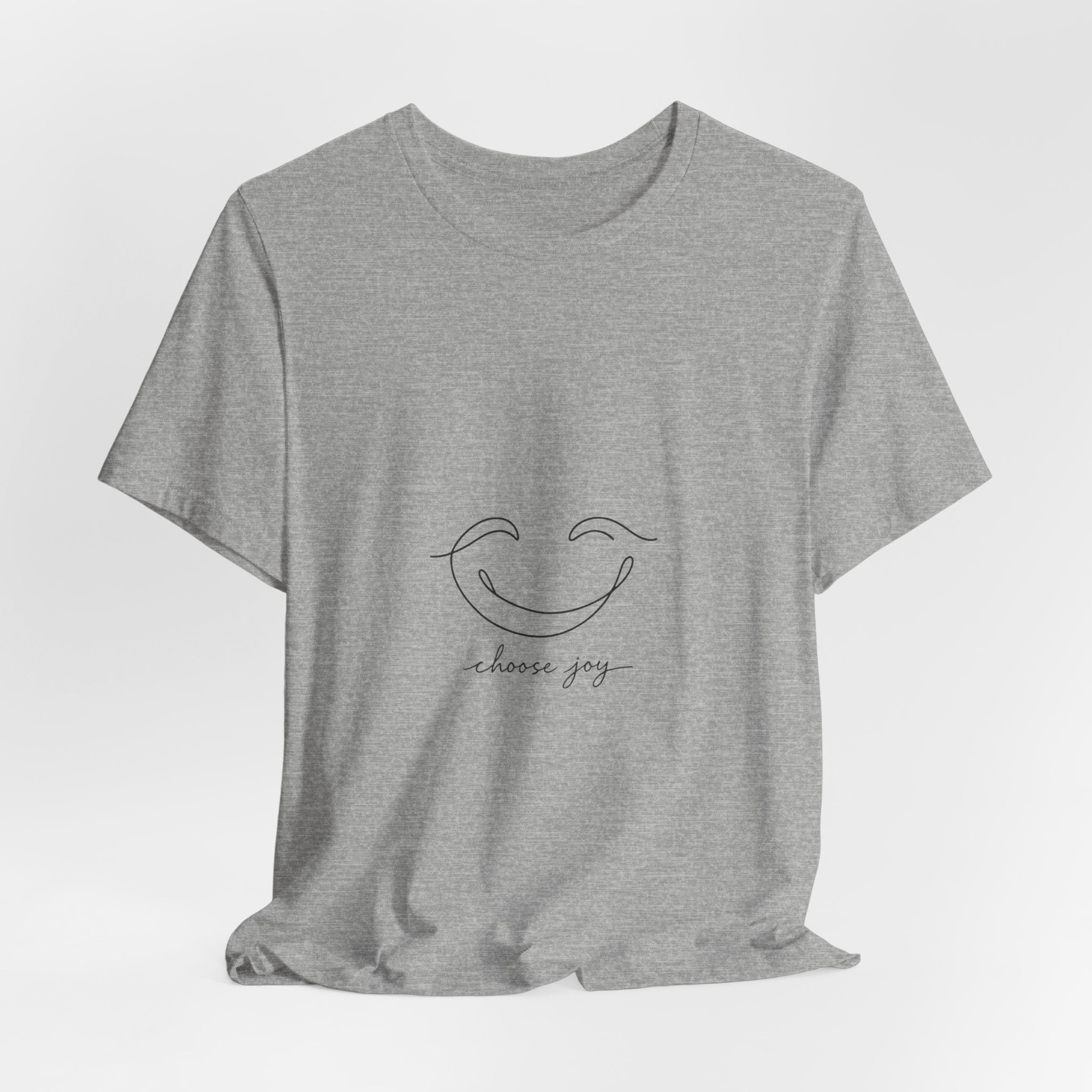 Choose Joy Smiley T-Shirt — Minimalist Positive Vibes Tee