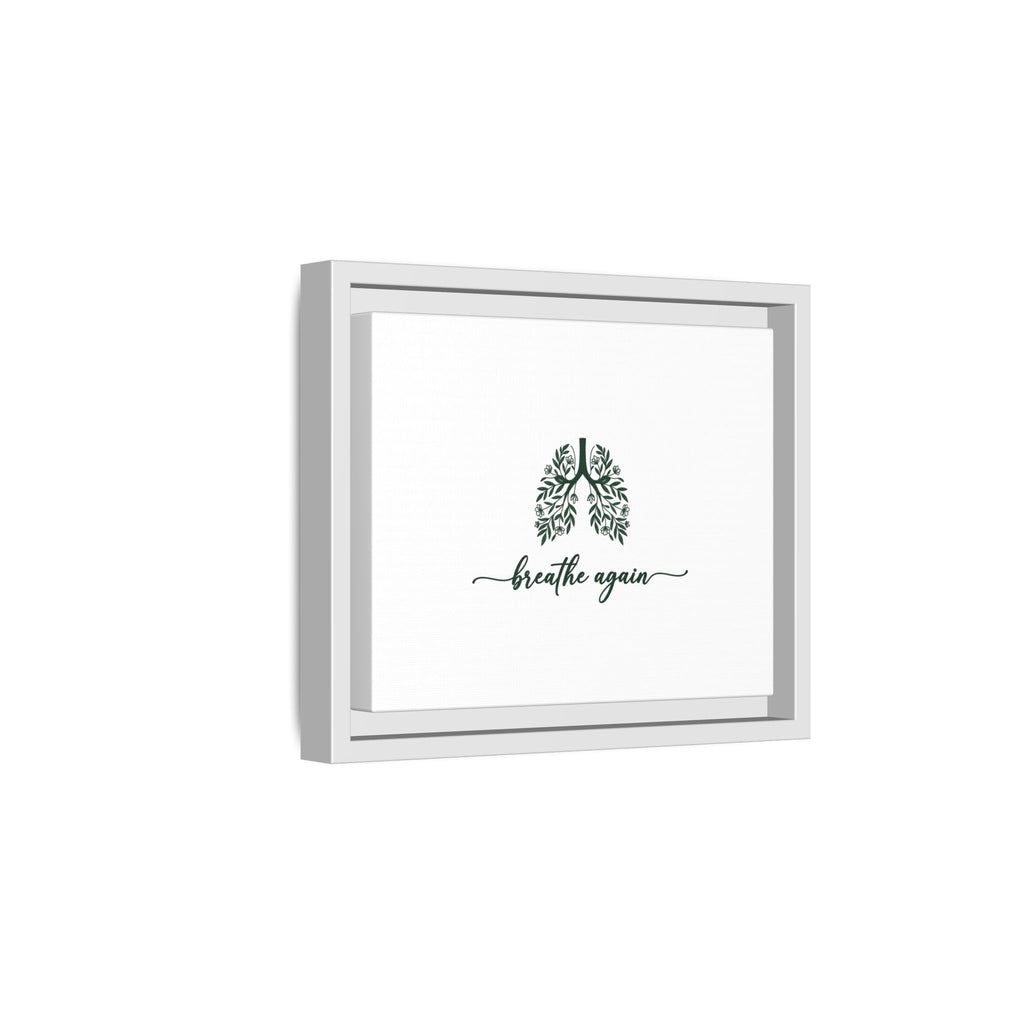 Framed Matte Canvas – 'Breathe Again' Lungs Wall Art