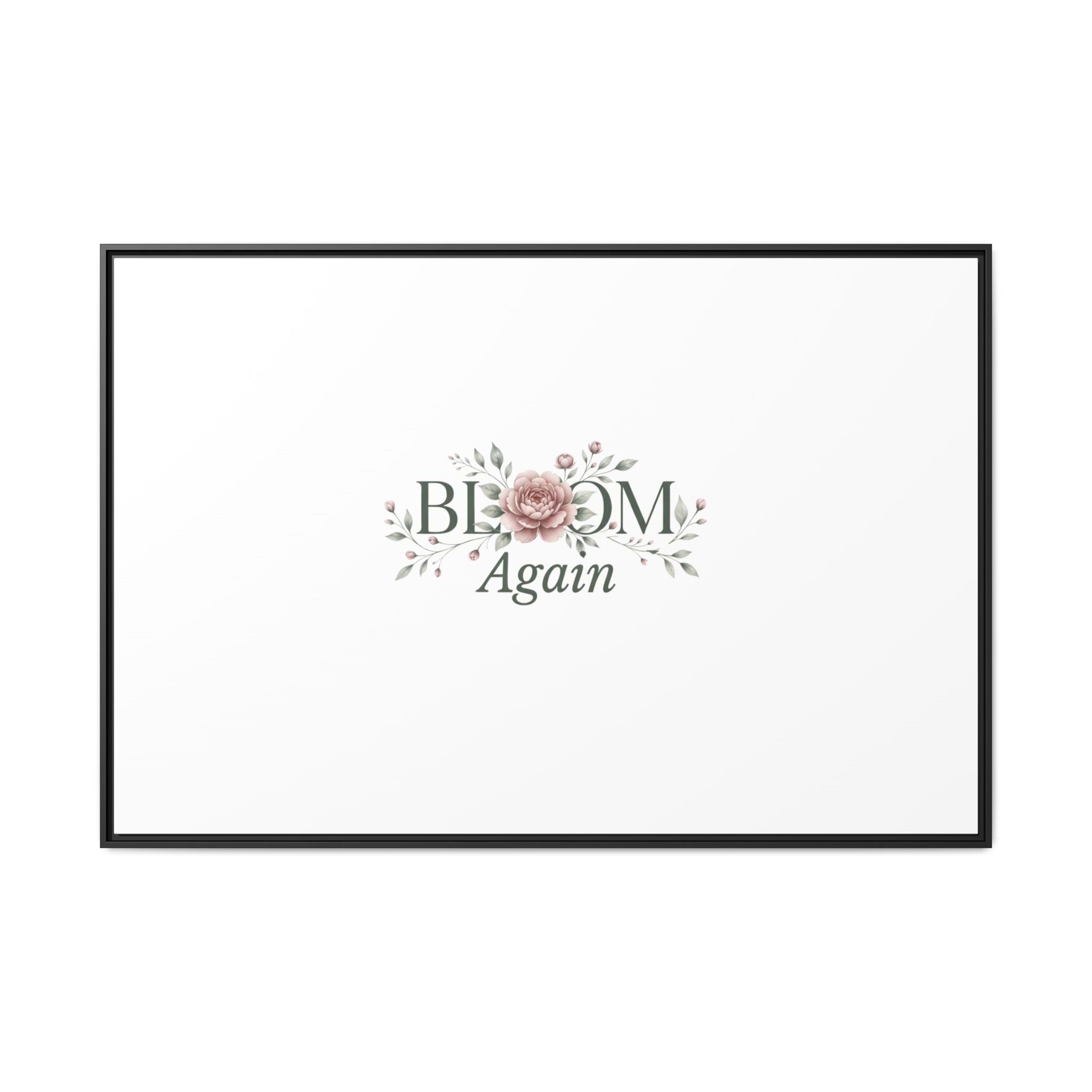 Bless Me Again Floral Matte Canvas Print, Framed Wall Art