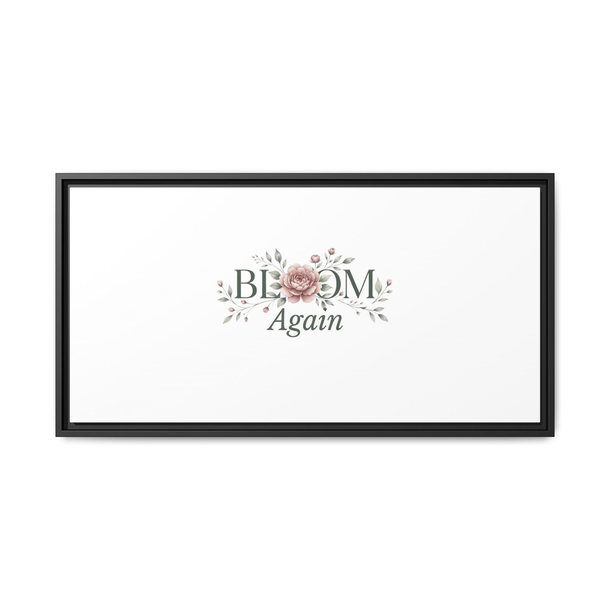 Bless Me Again Floral Matte Canvas Print, Framed Wall Art