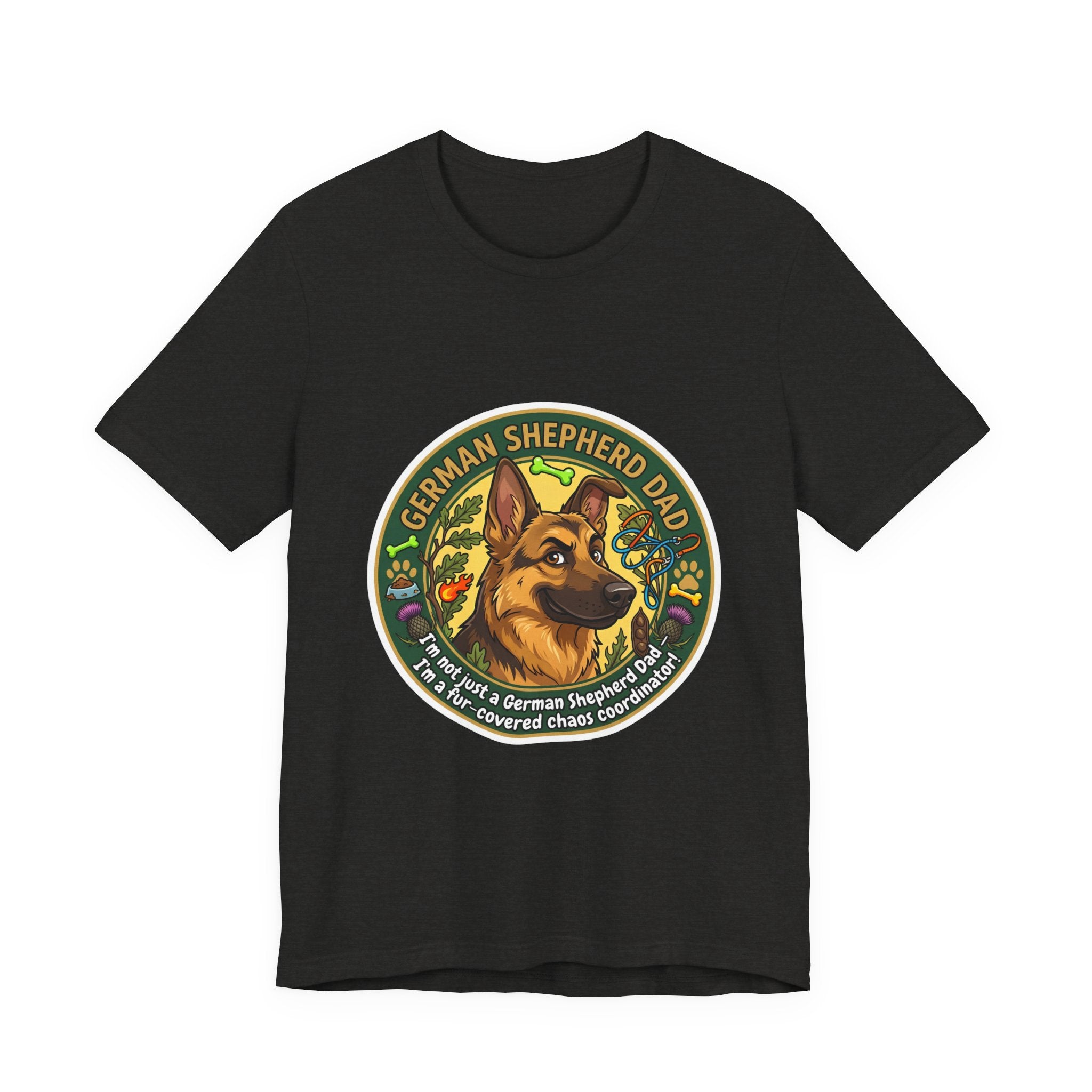 German Shepherd Dad T-Shirt — "German Shepherd Dad" Graphic Tee for Dog Lovers