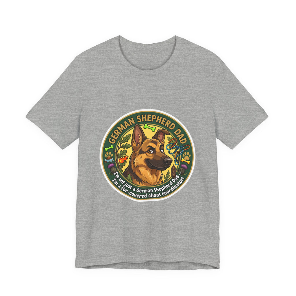 German Shepherd Dad T-Shirt — "German Shepherd Dad" Graphic Tee for Dog Lovers