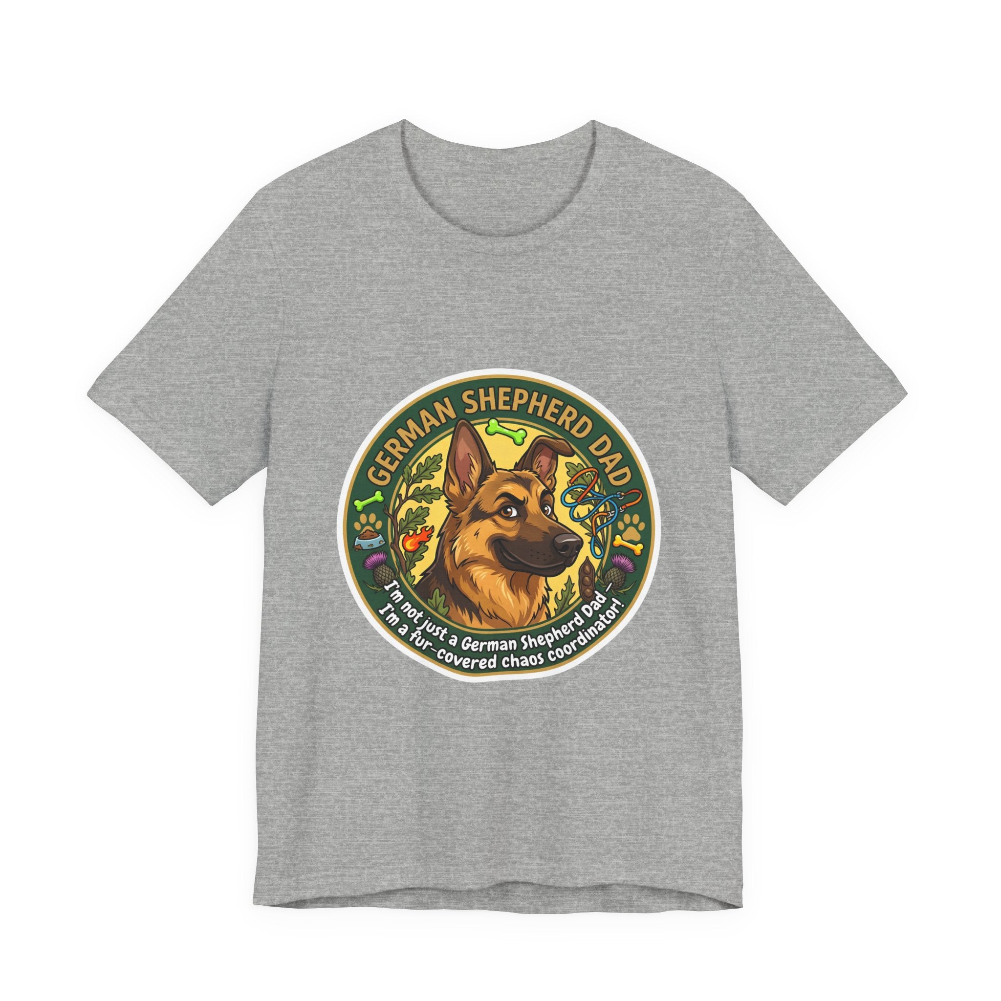 German Shepherd Dad T-Shirt — "German Shepherd Dad" Graphic Tee for Dog Lovers
