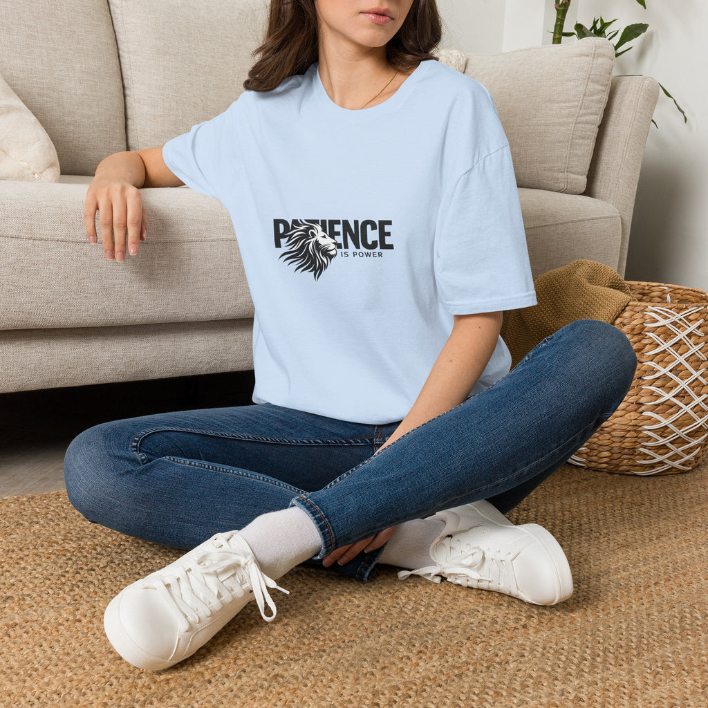 Patience Is Power Lion T-Shirt — Motivational Graphic Tee