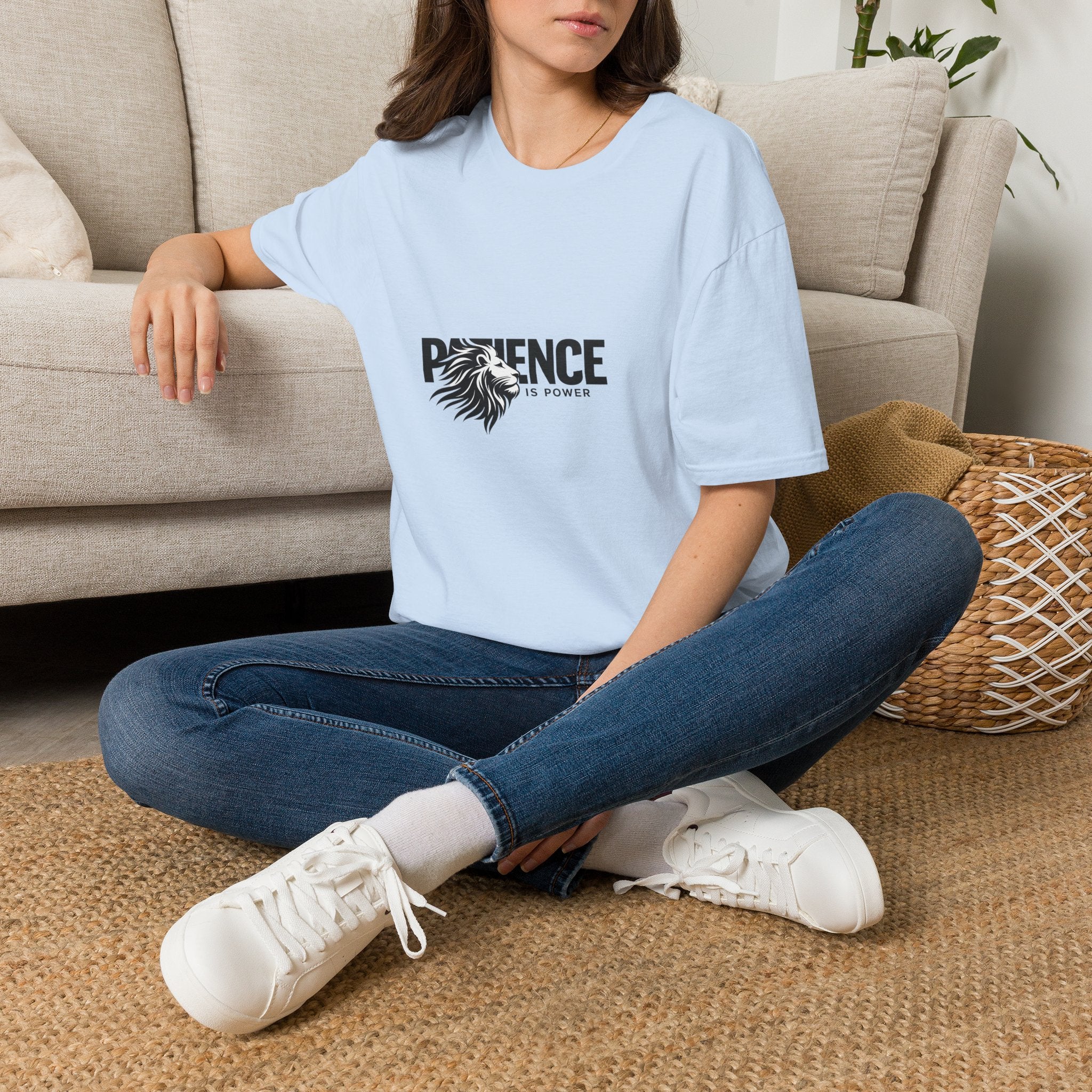Patience Is Power Lion T-Shirt — Motivational Graphic Tee