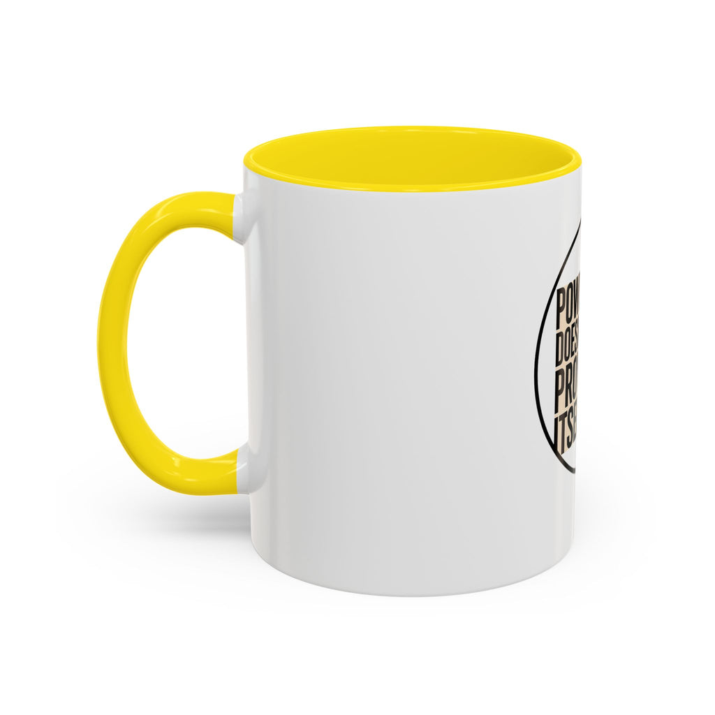 Power Doesn't Prove Itself Lion Coffee Mug — Motivational Accent Mug (11/15 oz)