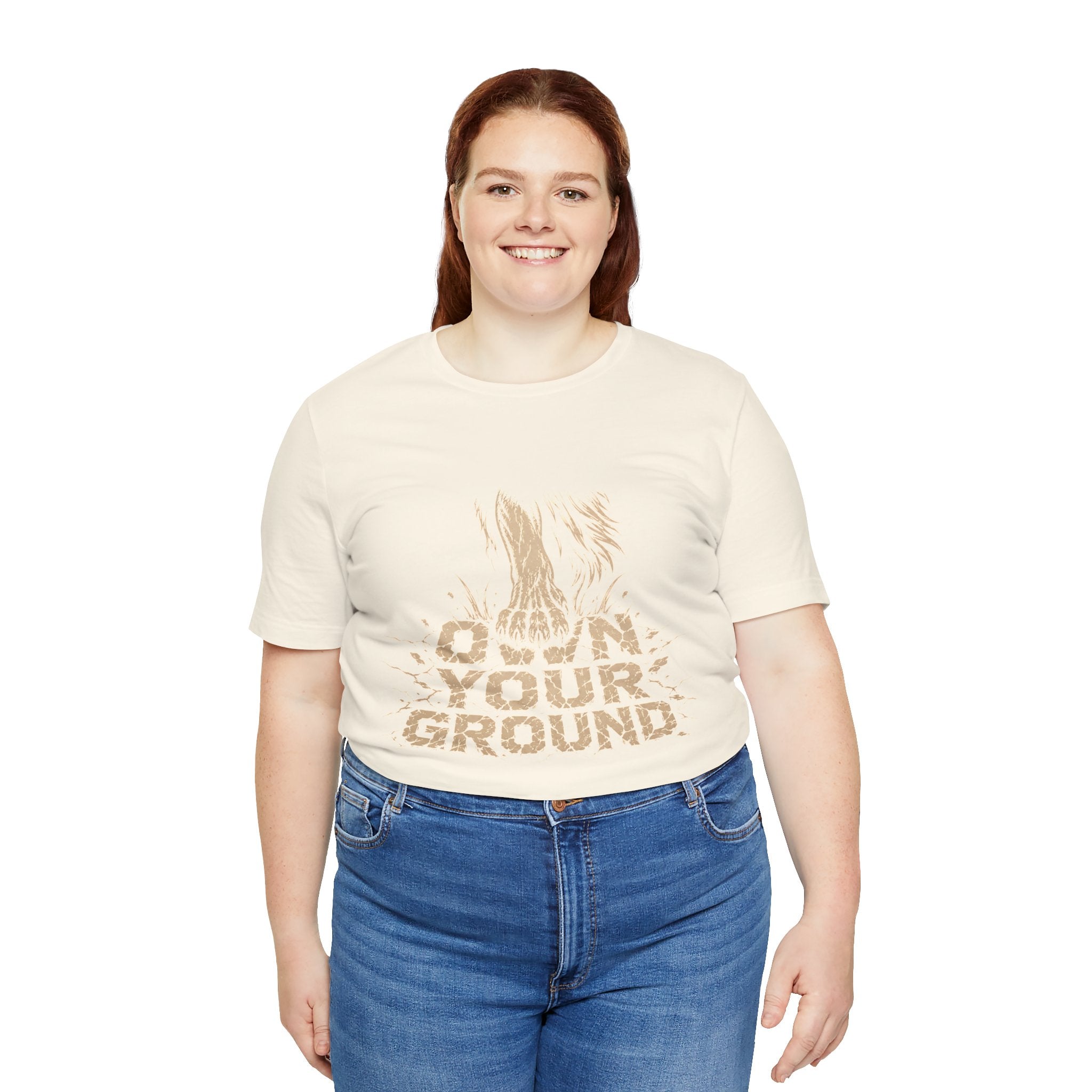 T‑Shirt — Own Your Ground Graphic Tee (Boot Print Design)