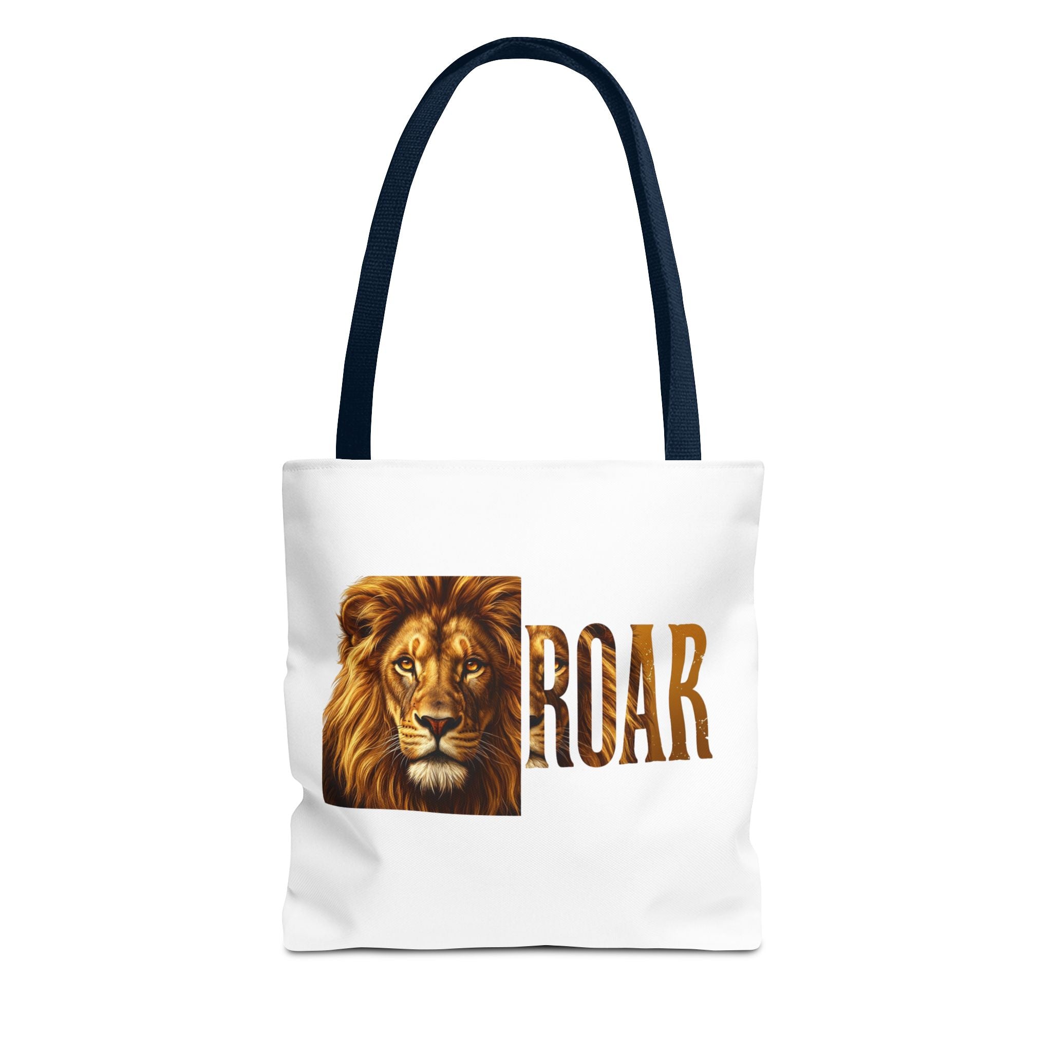 Lion 'ROAR' Graphic Tote Bag – Bold Wildlife Canvas Shopper