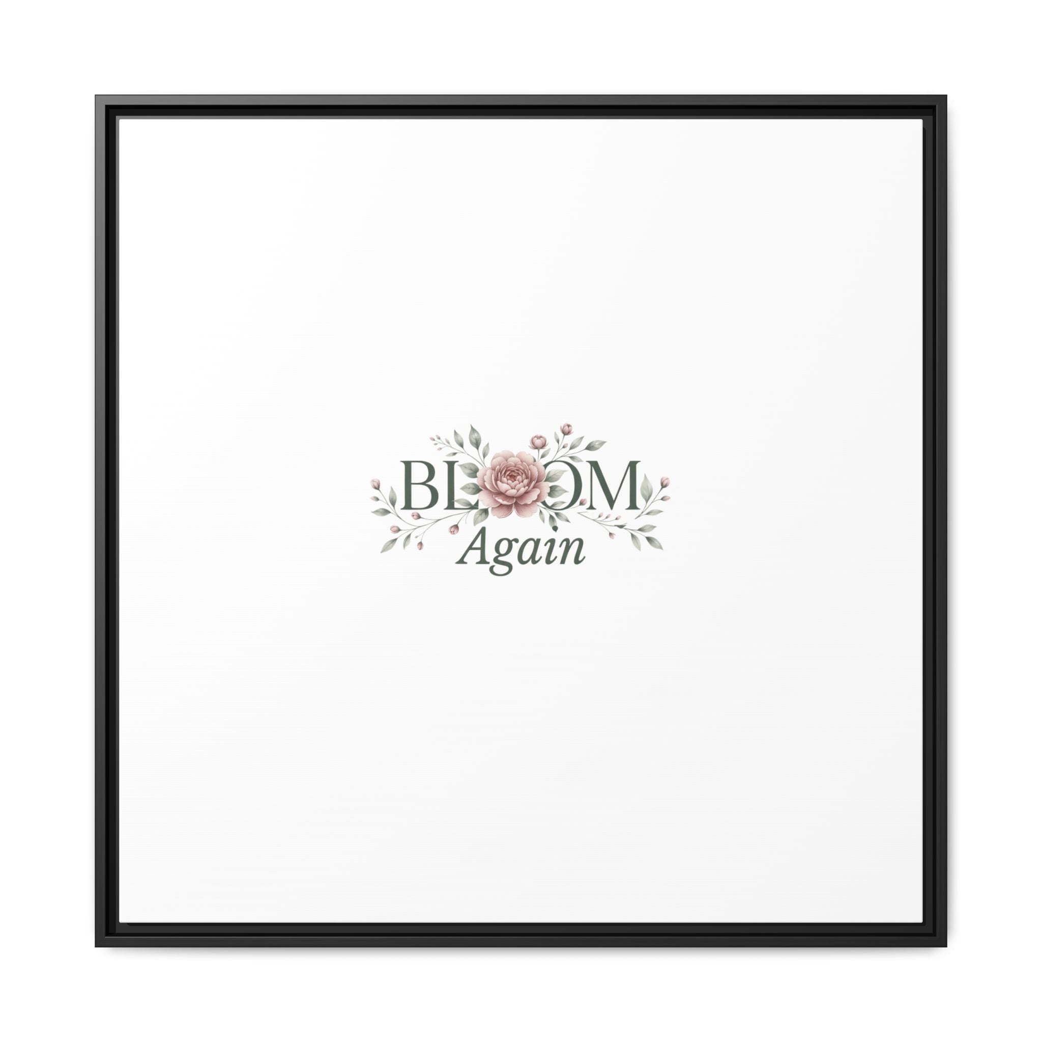 Bless Me Again Floral Matte Canvas Print, Framed Wall Art