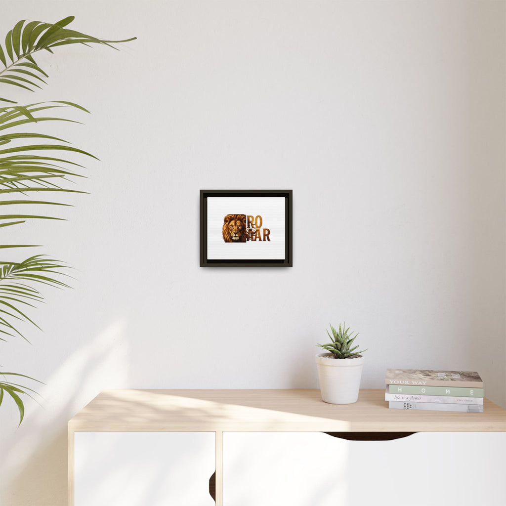 Roar Lion Matte Canvas Framed Wall Art