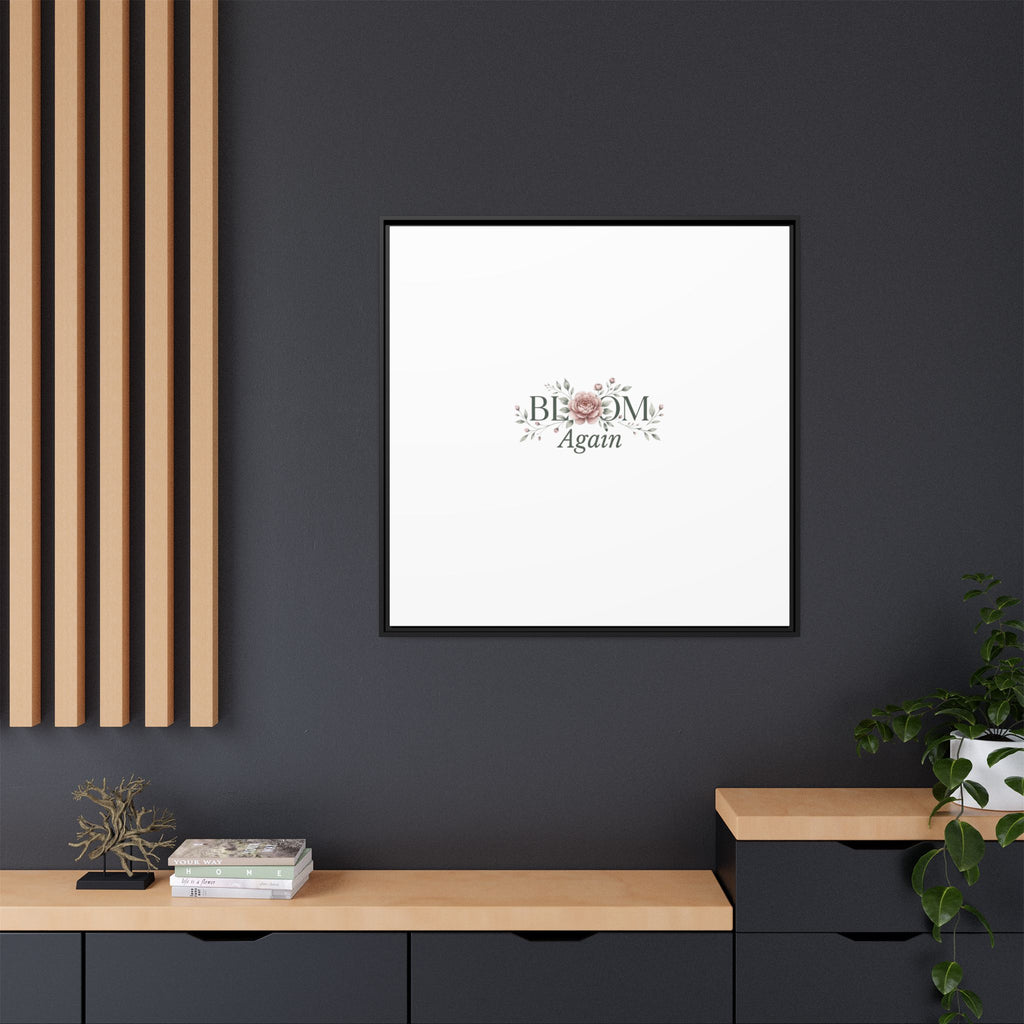 Bless Me Again Floral Matte Canvas Print, Framed Wall Art