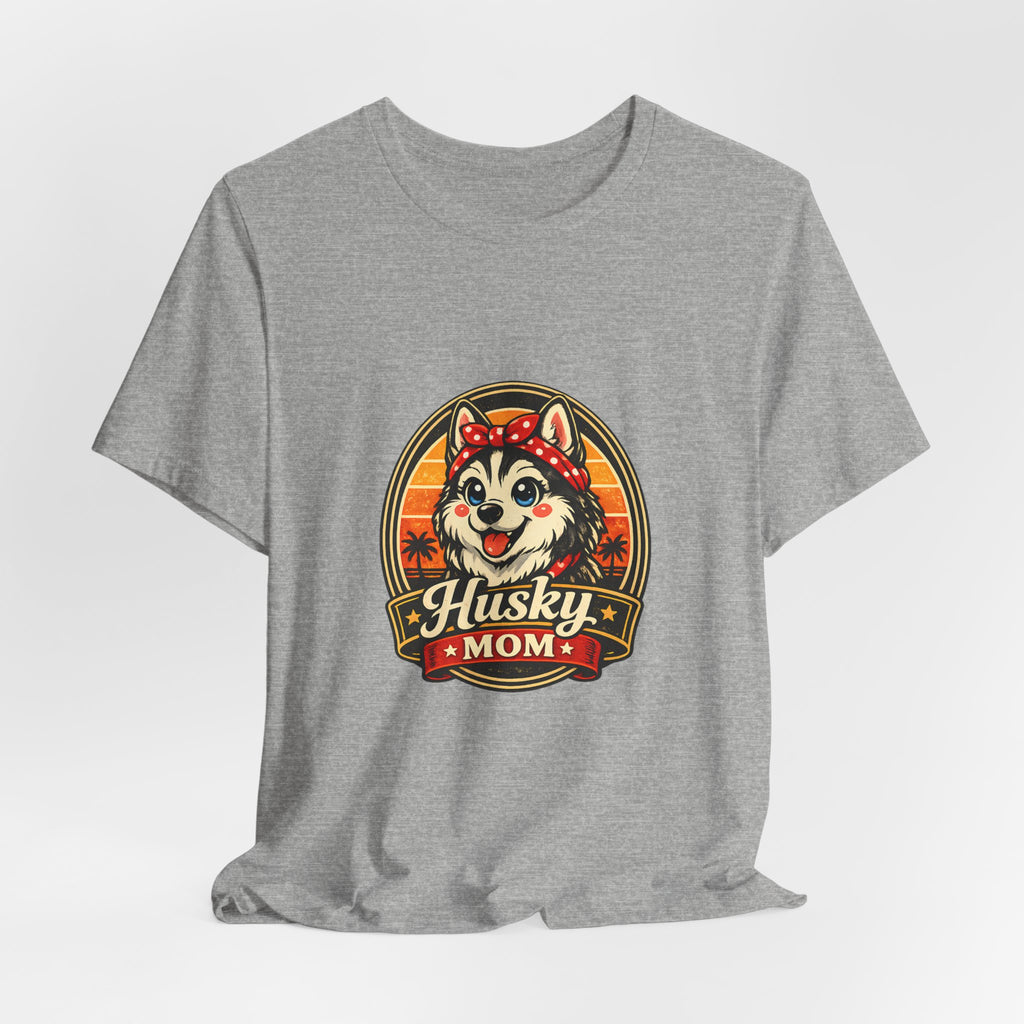 Husky Mom T‑Shirt — Retro Husky Pet Mom Tee