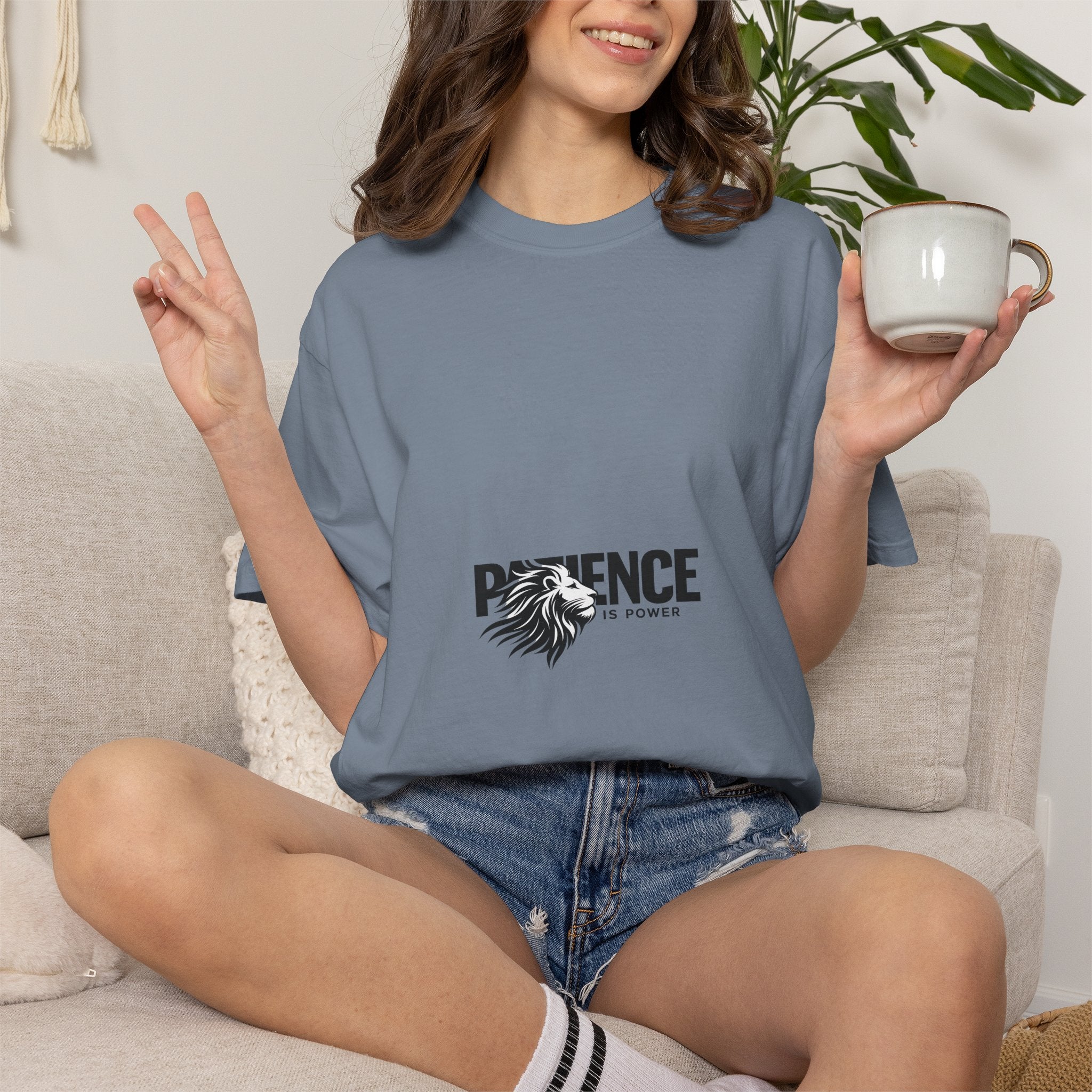 Patience Is Power Lion Graphic T-Shirt