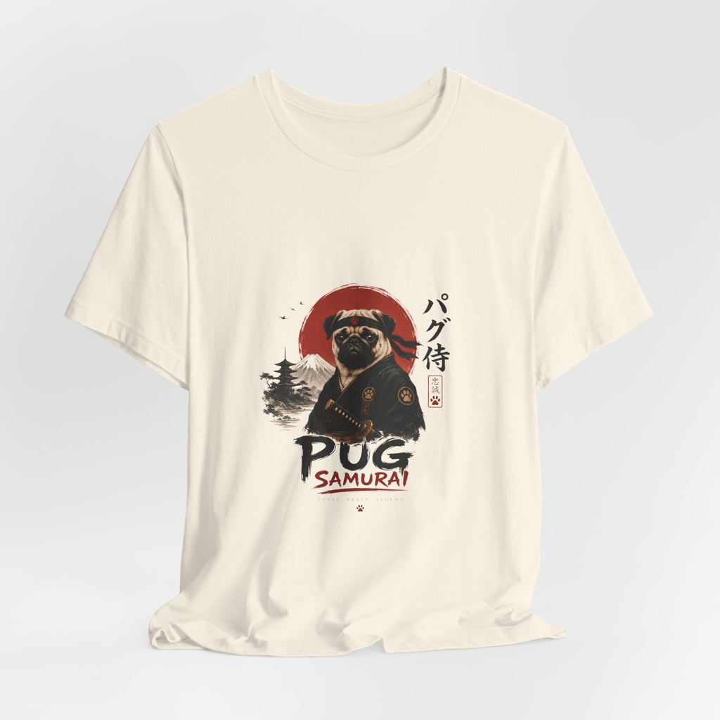 Pug Samurai T‑Shirt — Cute Samurai Pug Graphic Tee