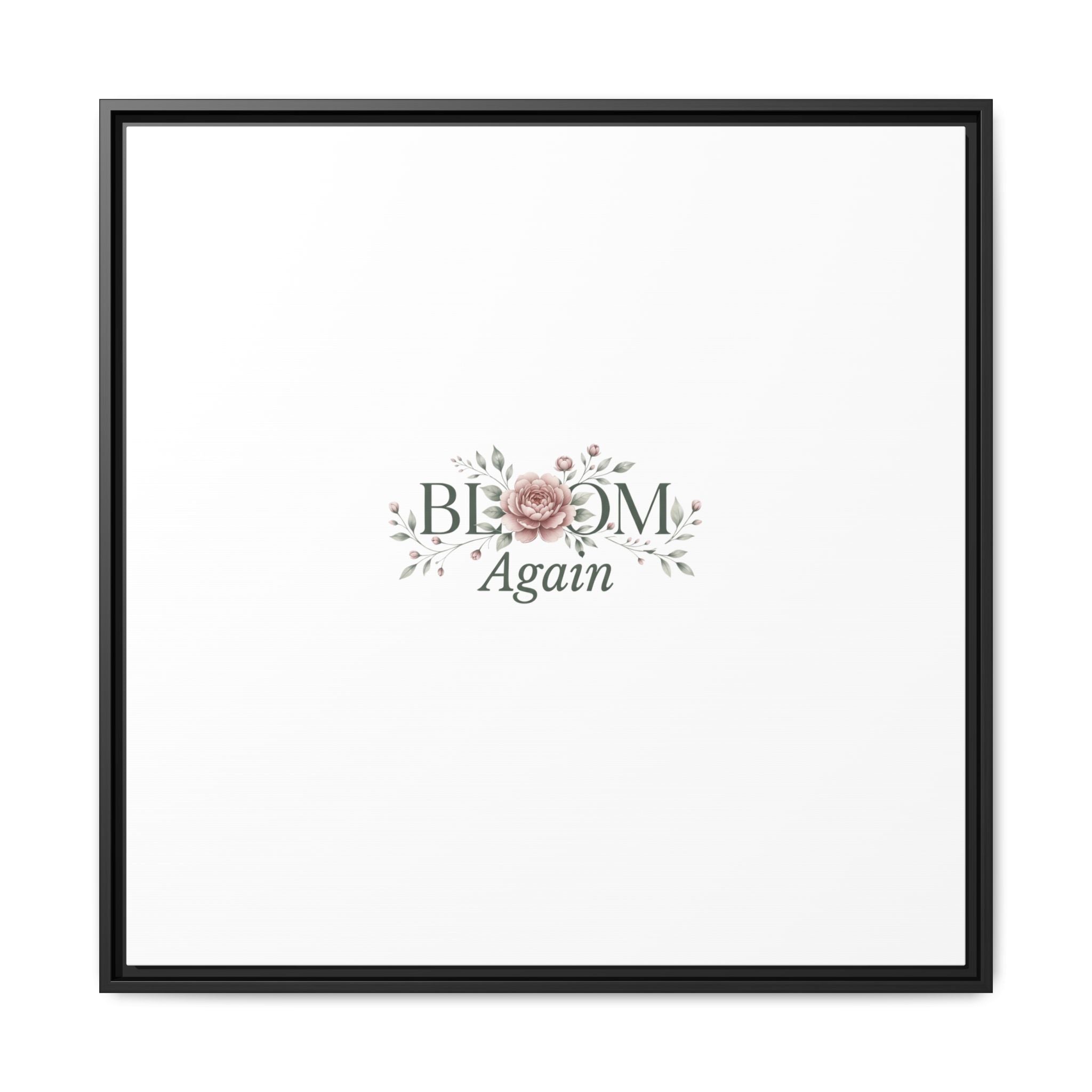 Bless Me Again Floral Matte Canvas Print, Framed Wall Art