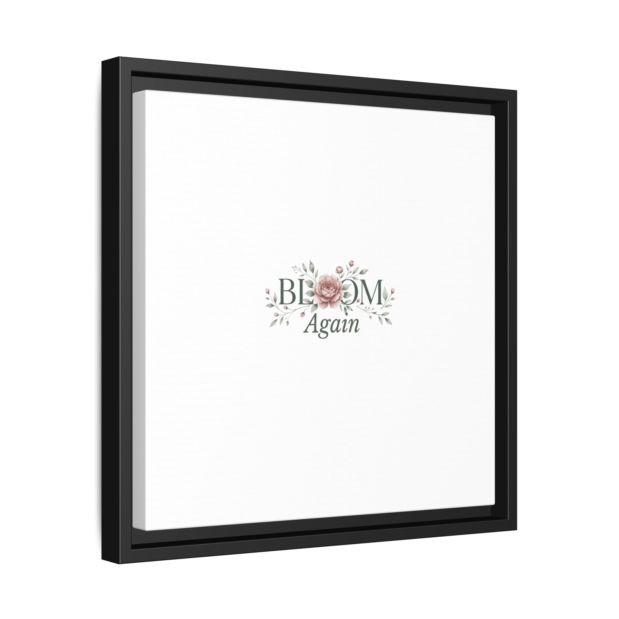 Bless Me Again Floral Matte Canvas Print, Framed Wall Art