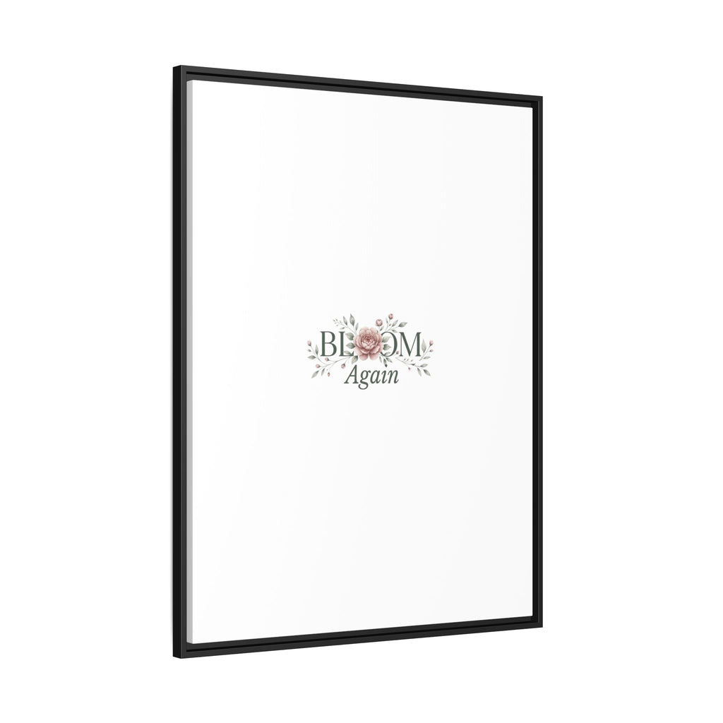 Bless Me Again Floral Matte Canvas Print, Framed Wall Art