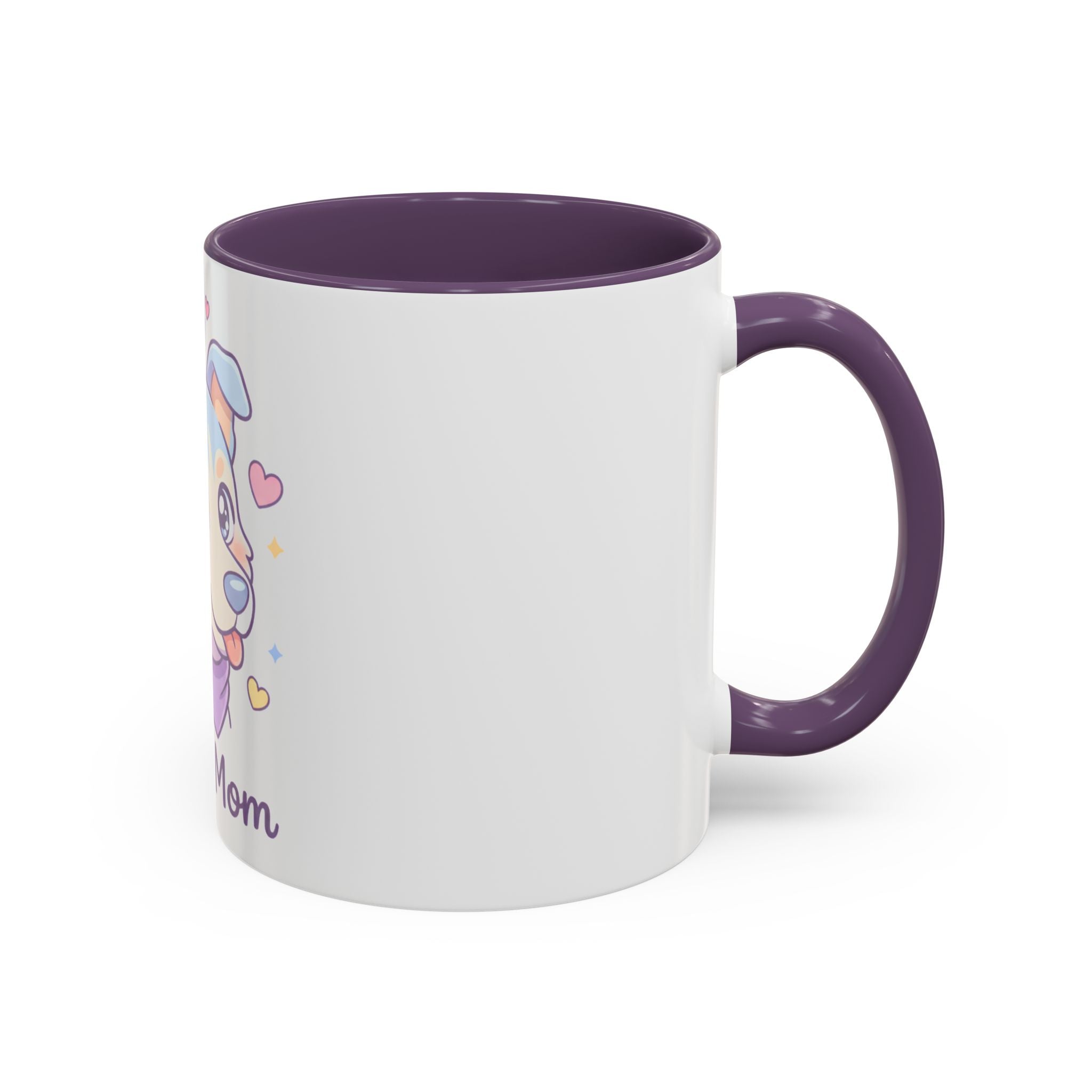Husky Mom Accent Coffee Mug — Cute Pastel Husky Mother Dog Design (11/15oz)