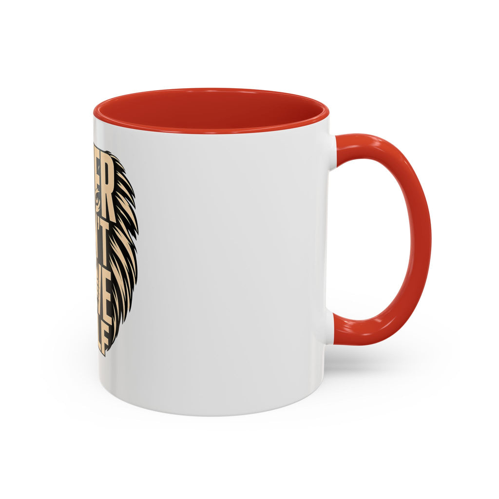 Power Doesn't Prove Itself Lion Accent Coffee Mug — Motivational 11/15oz