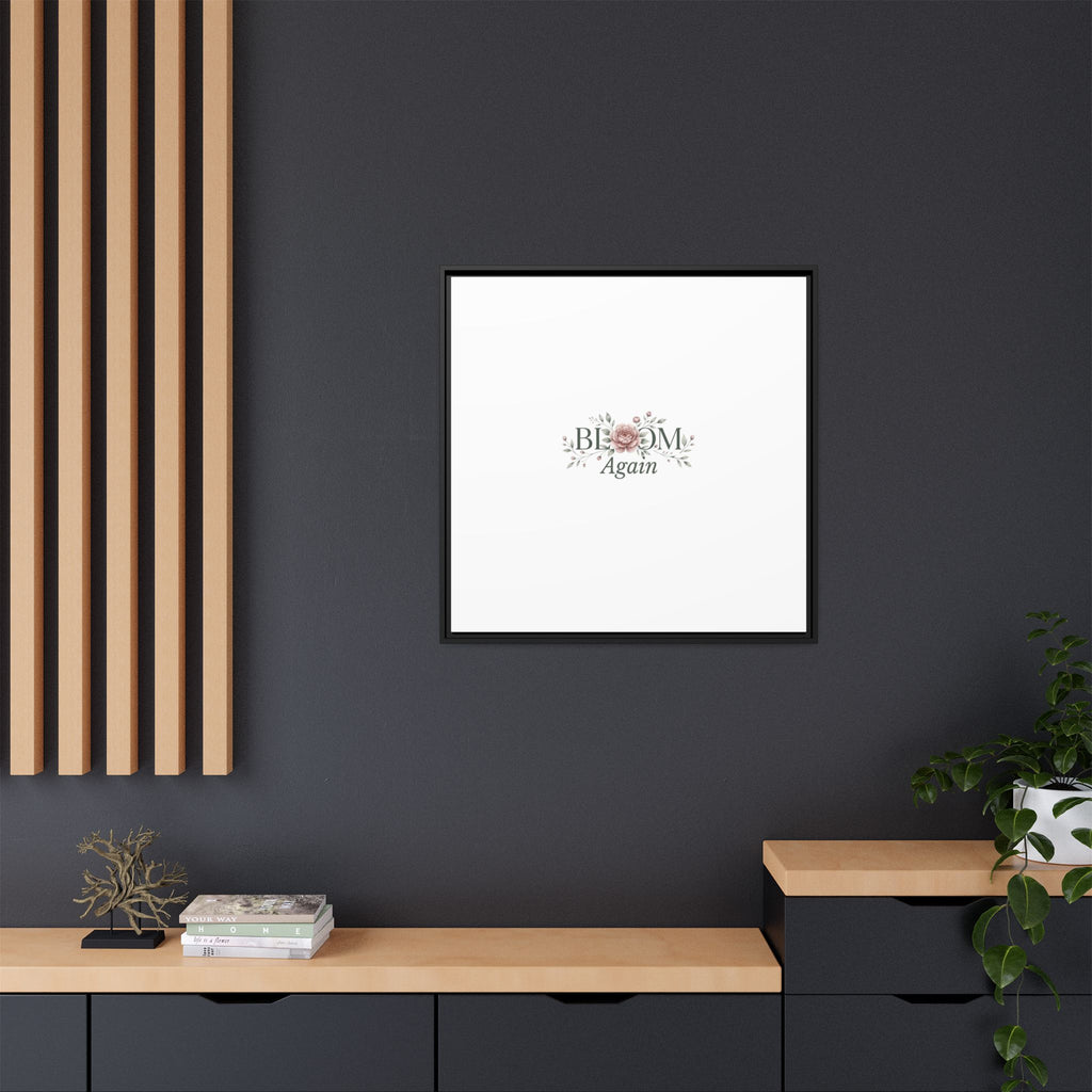 Bless Me Again Floral Matte Canvas Print, Framed Wall Art