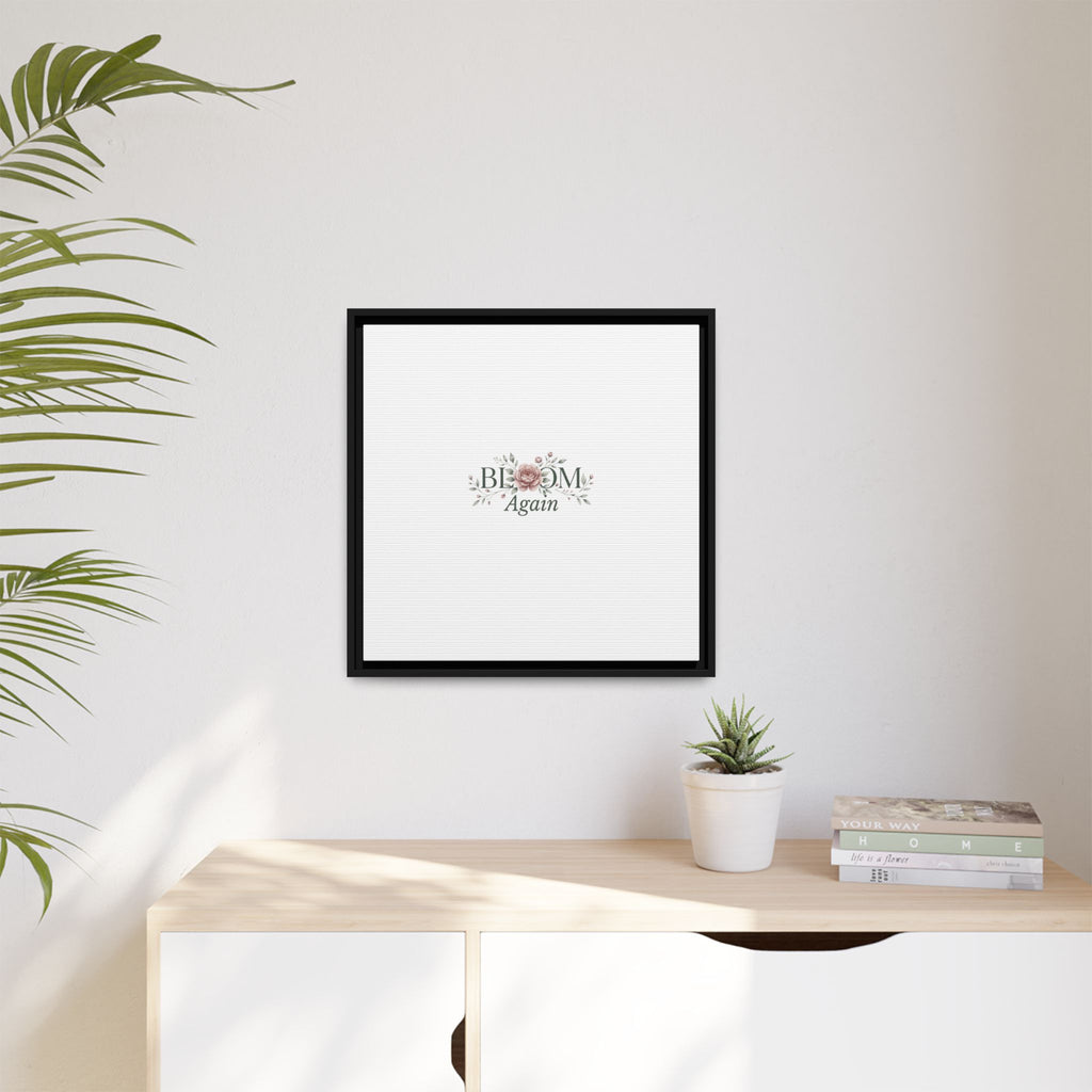 Bless Me Again Floral Matte Canvas Print, Framed Wall Art