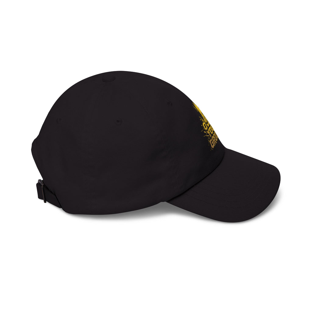 Dad Cap — 'Hold Your Ground' Distressed Yellow Graphic Baseball Hat