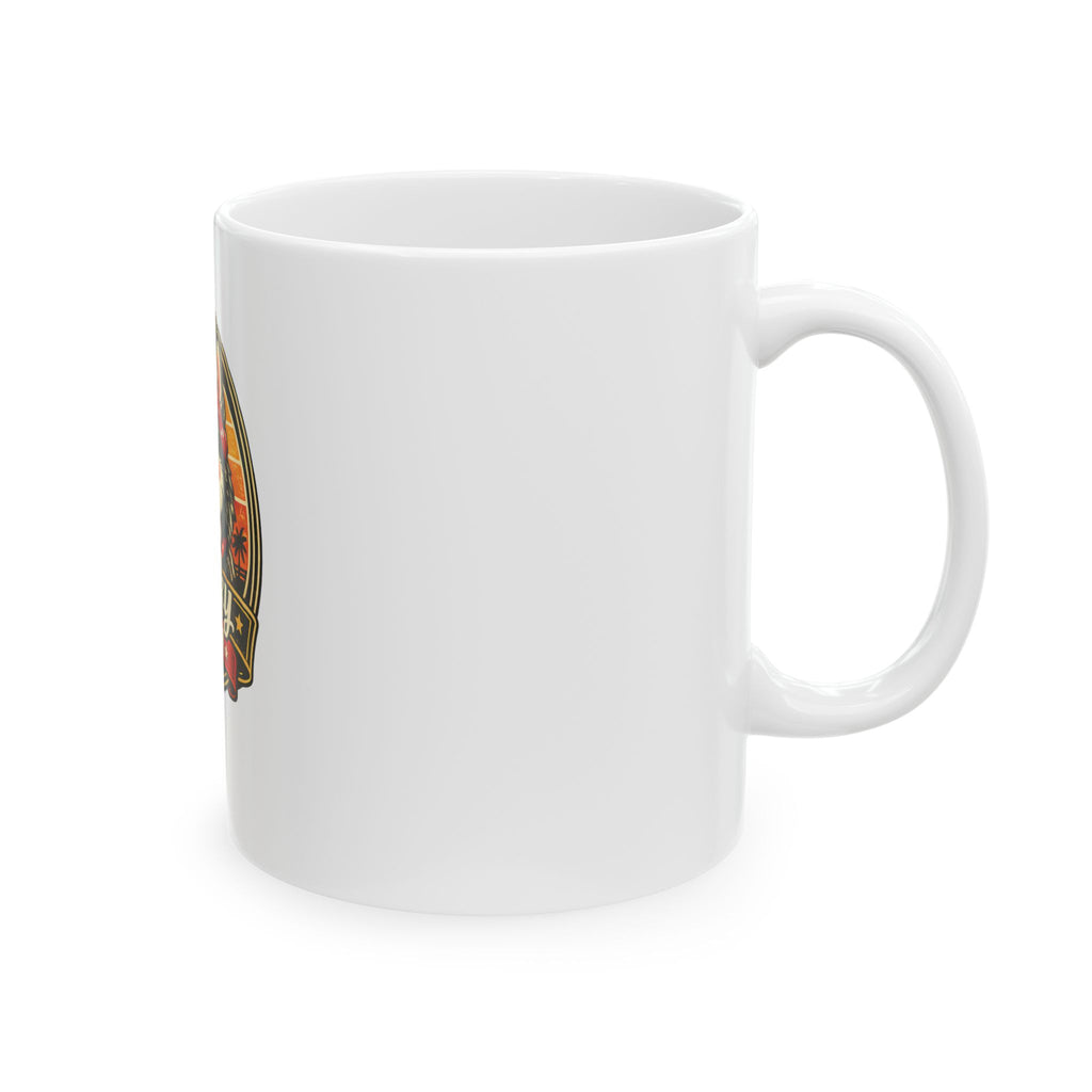 Husky Mom Ceramic Mug – Cute Husky Dog Retro Design (11oz & 15oz)