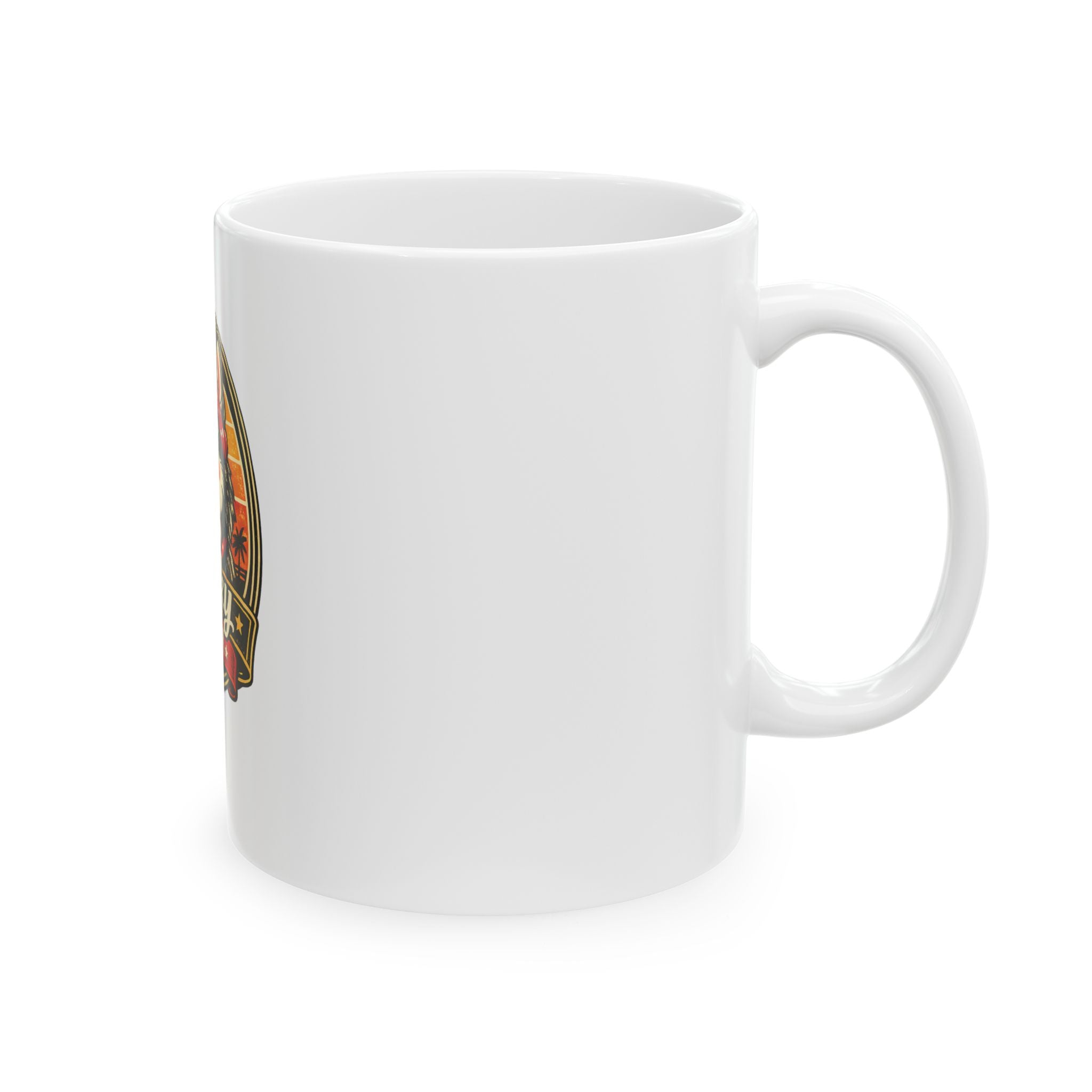 Husky Mom Ceramic Mug – Cute Husky Dog Retro Design (11oz & 15oz)