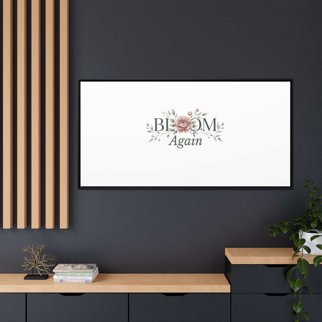 Bless Me Again Floral Matte Canvas Print, Framed Wall Art