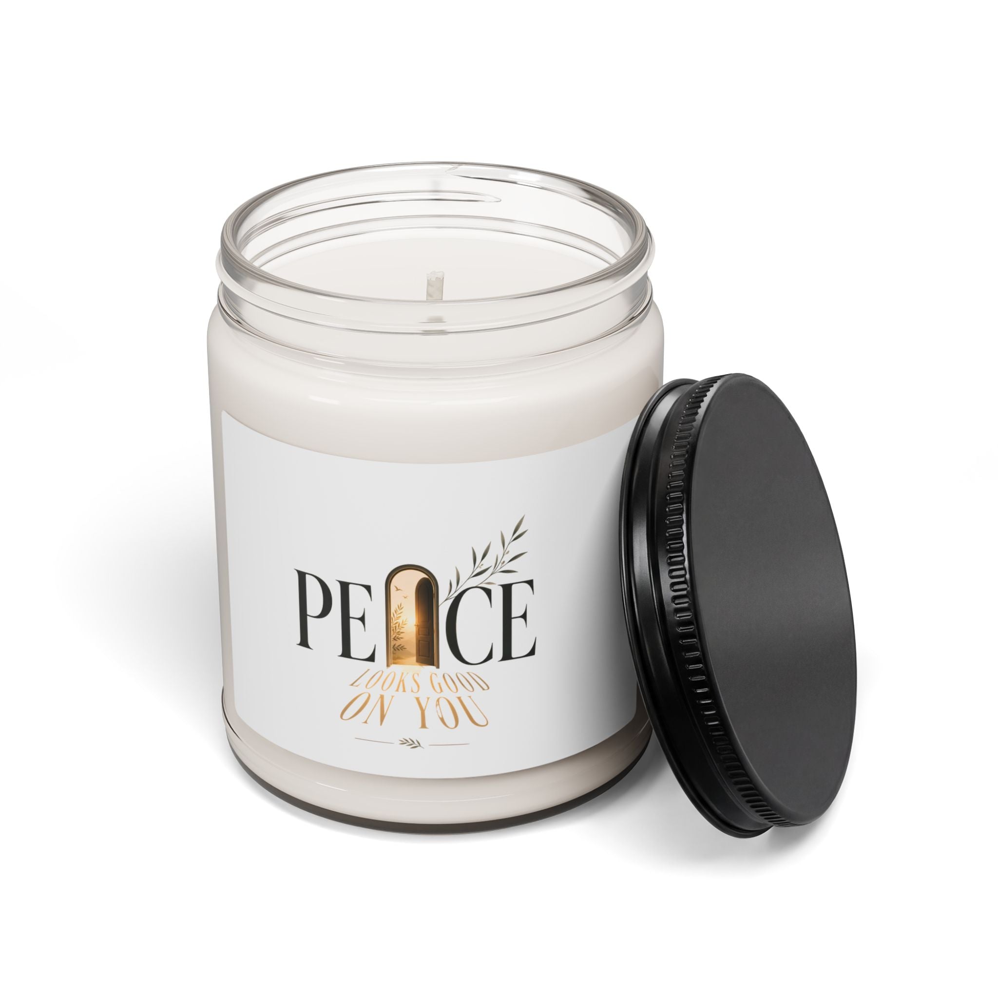 Peace Be With You Scented Soy Candle — 9oz Inspirational Aromatherapy Jar