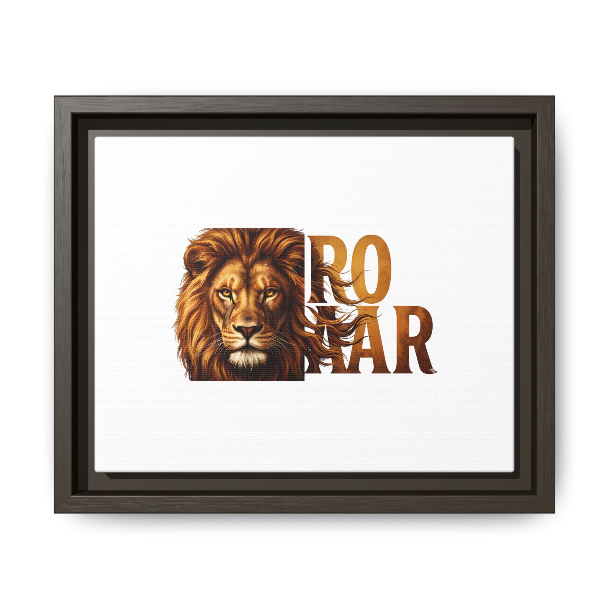 Roar Lion Matte Canvas Framed Wall Art