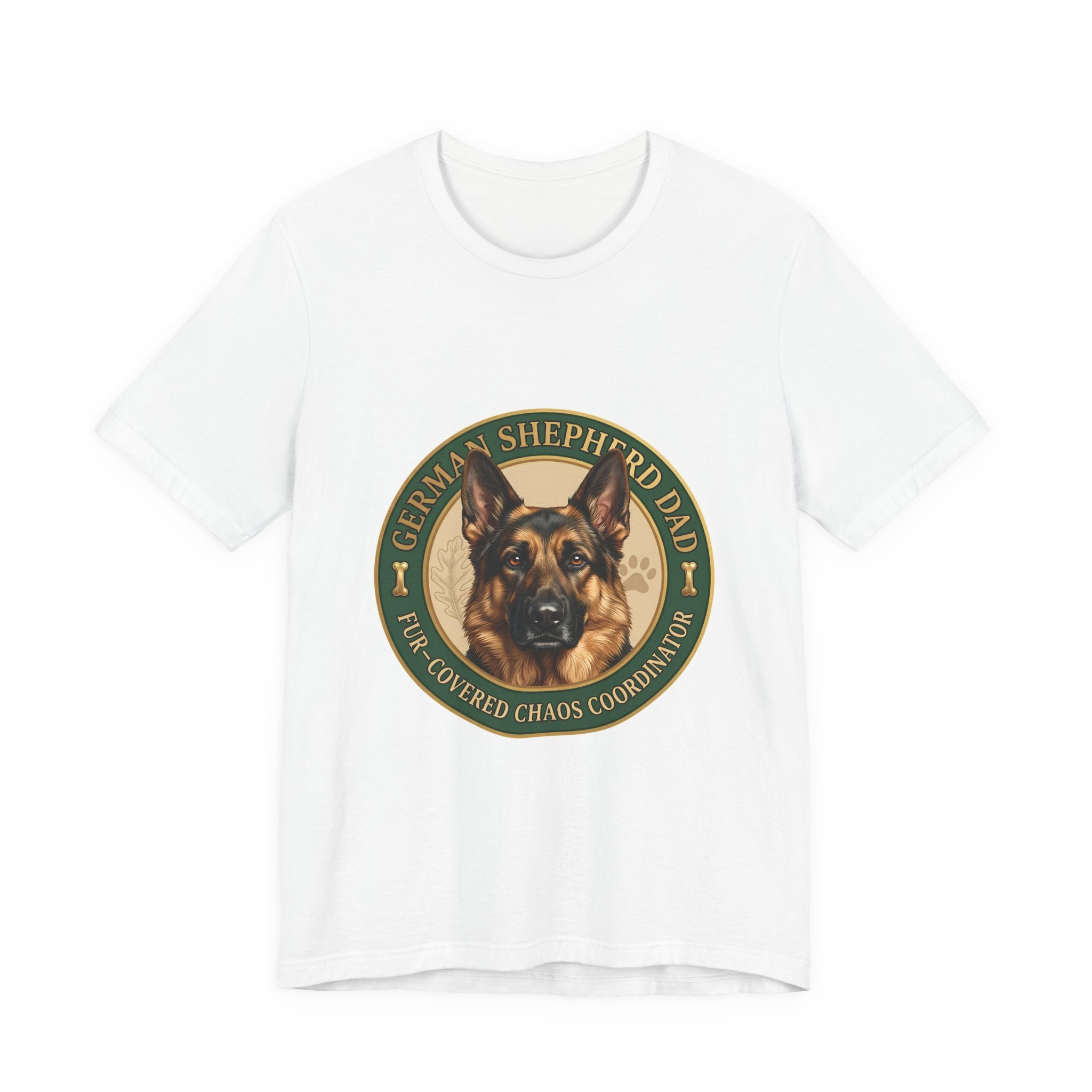 German Shepherd Dad T-Shirt — "Fur-Covered Chaos Coordinator" Dog Lover Tee