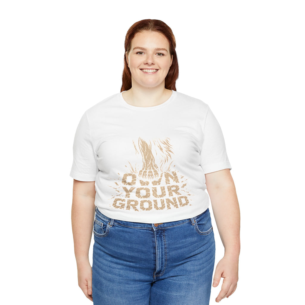 T‑Shirt — Own Your Ground Graphic Tee (Boot Print Design)