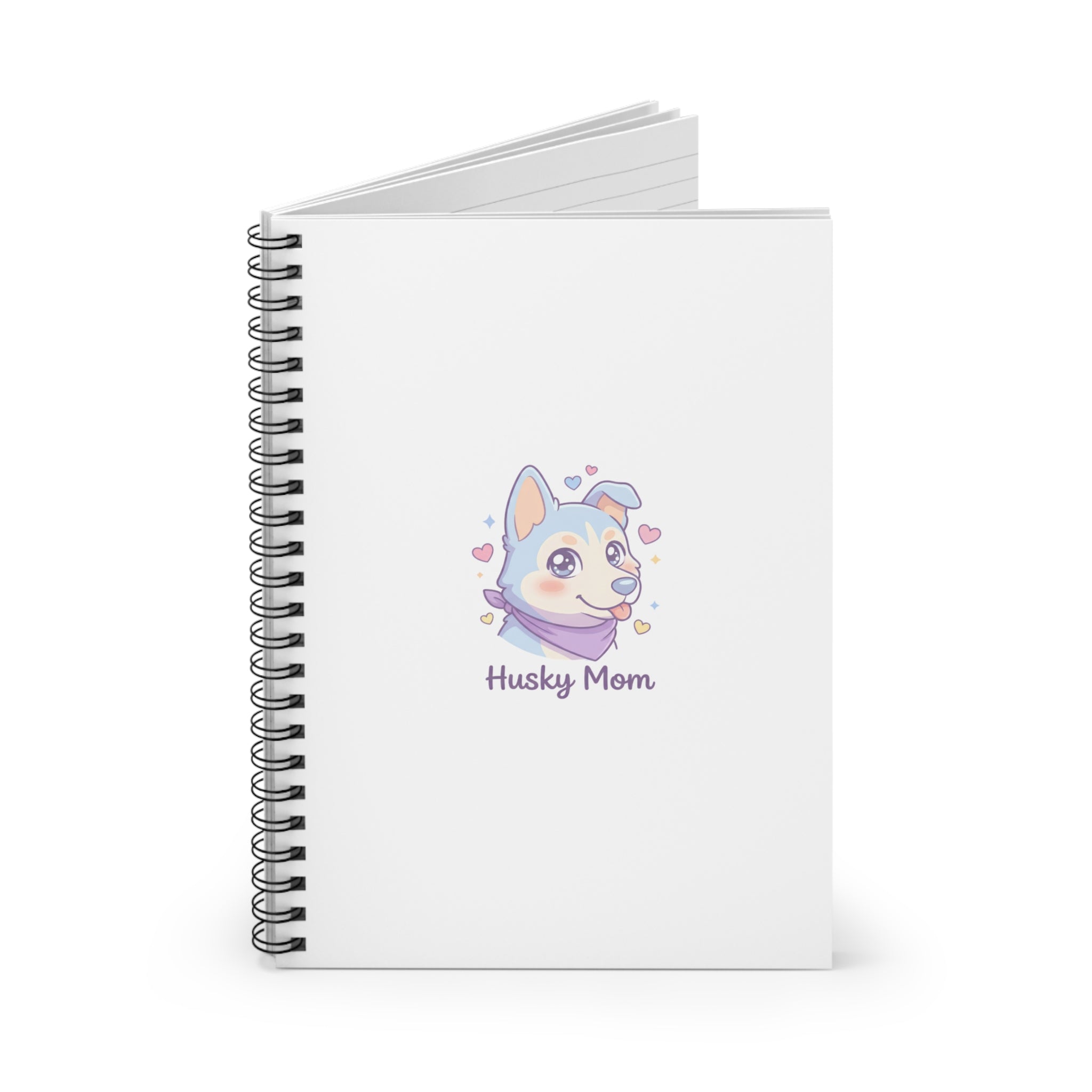 Husky Mom Spiral Notebook — Cute Illustrated Husky Journal for Dog Lovers