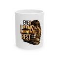 Even Lions Rest Lion Graphic Mug — Inspirational Wildlife Coffee Cup (11oz/15oz)