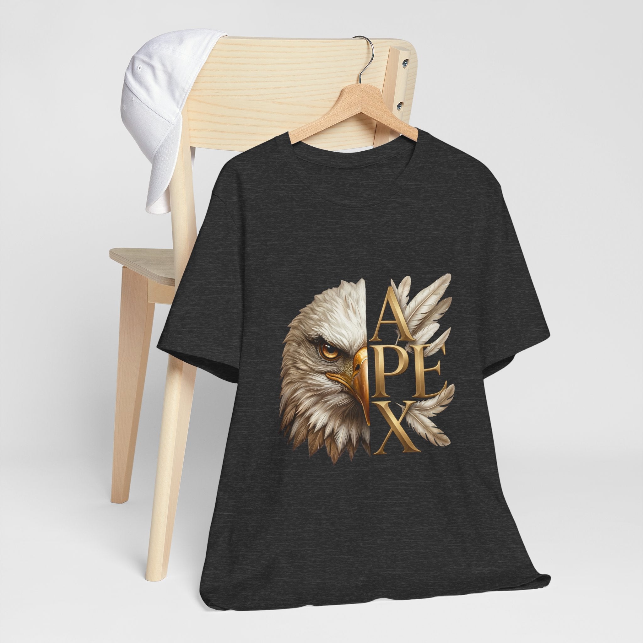 Apex Eagle T‑Shirt — Majestic Eagle Head with 'APEX' Gold Lettering