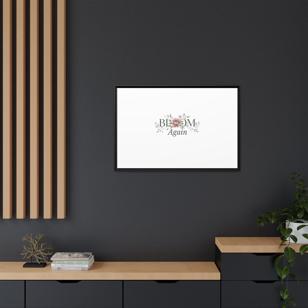 Bless Me Again Floral Matte Canvas Print, Framed Wall Art
