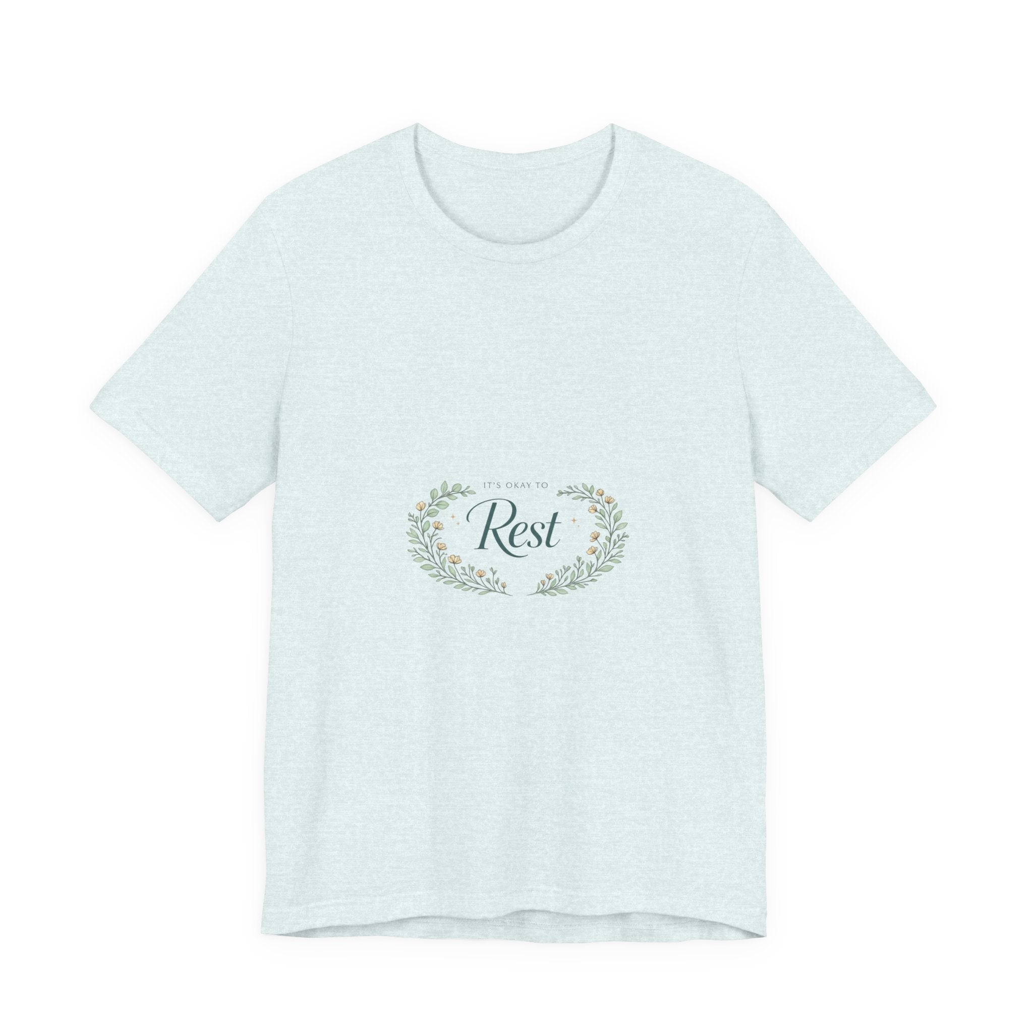 Rest Floral Tee — Relaxation White Short Sleeve Shirt