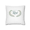 Inspirational 'It's Okay to Rest' Decorative Pillowcase