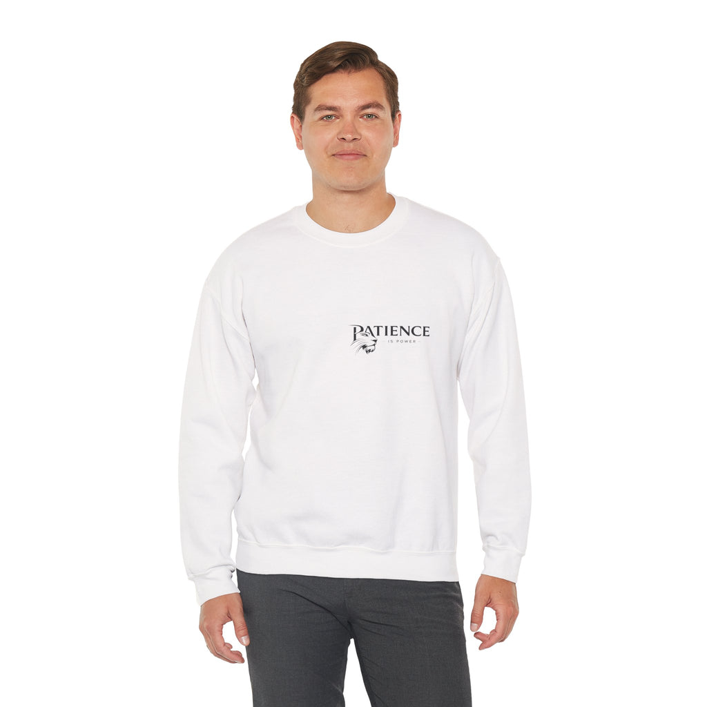 Patience Crewneck Sweatshirt — Minimalist Script Logo Pullover