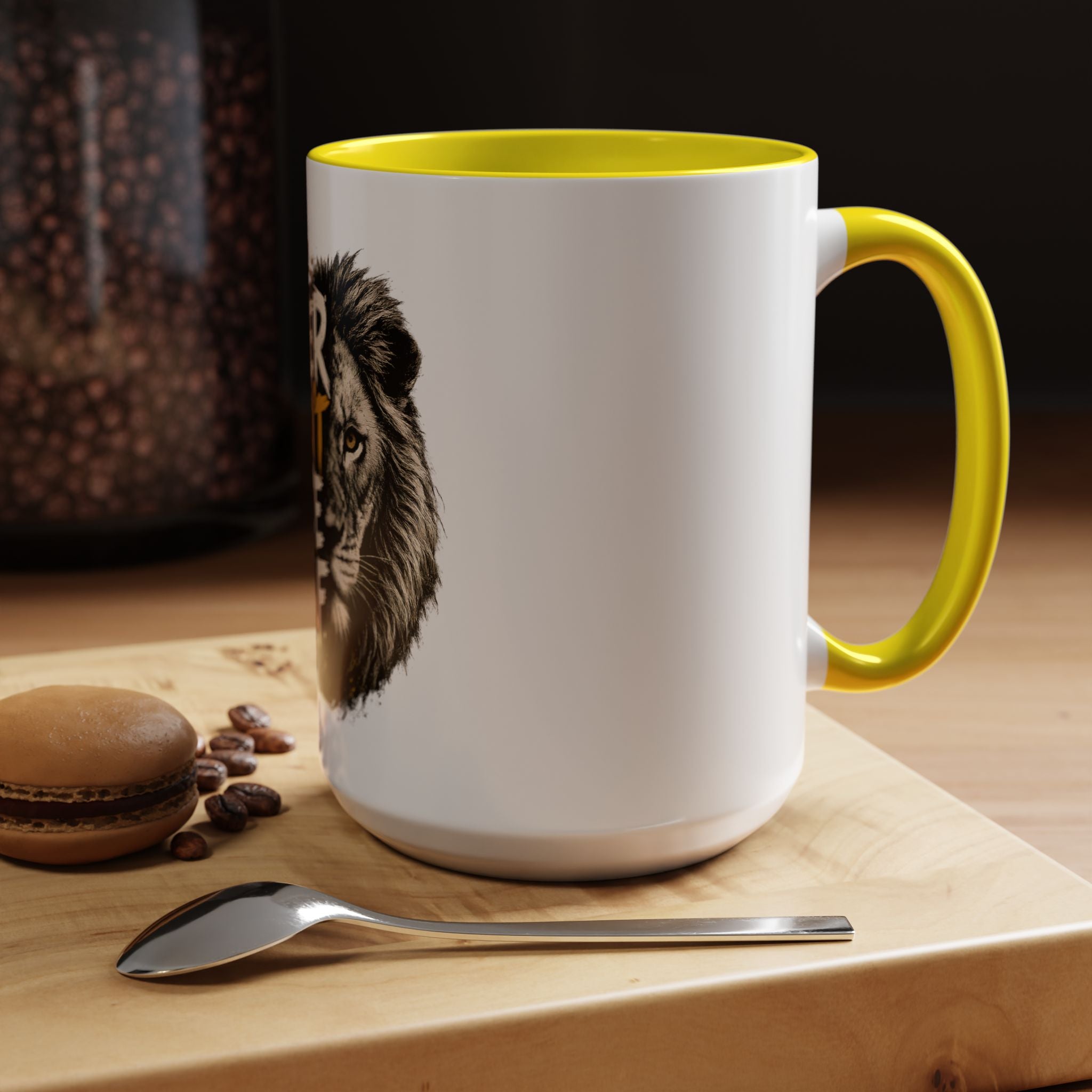 Power Doesn't Prove Itself Lion Accent Coffee Mug — Motivational 11/15oz Gift