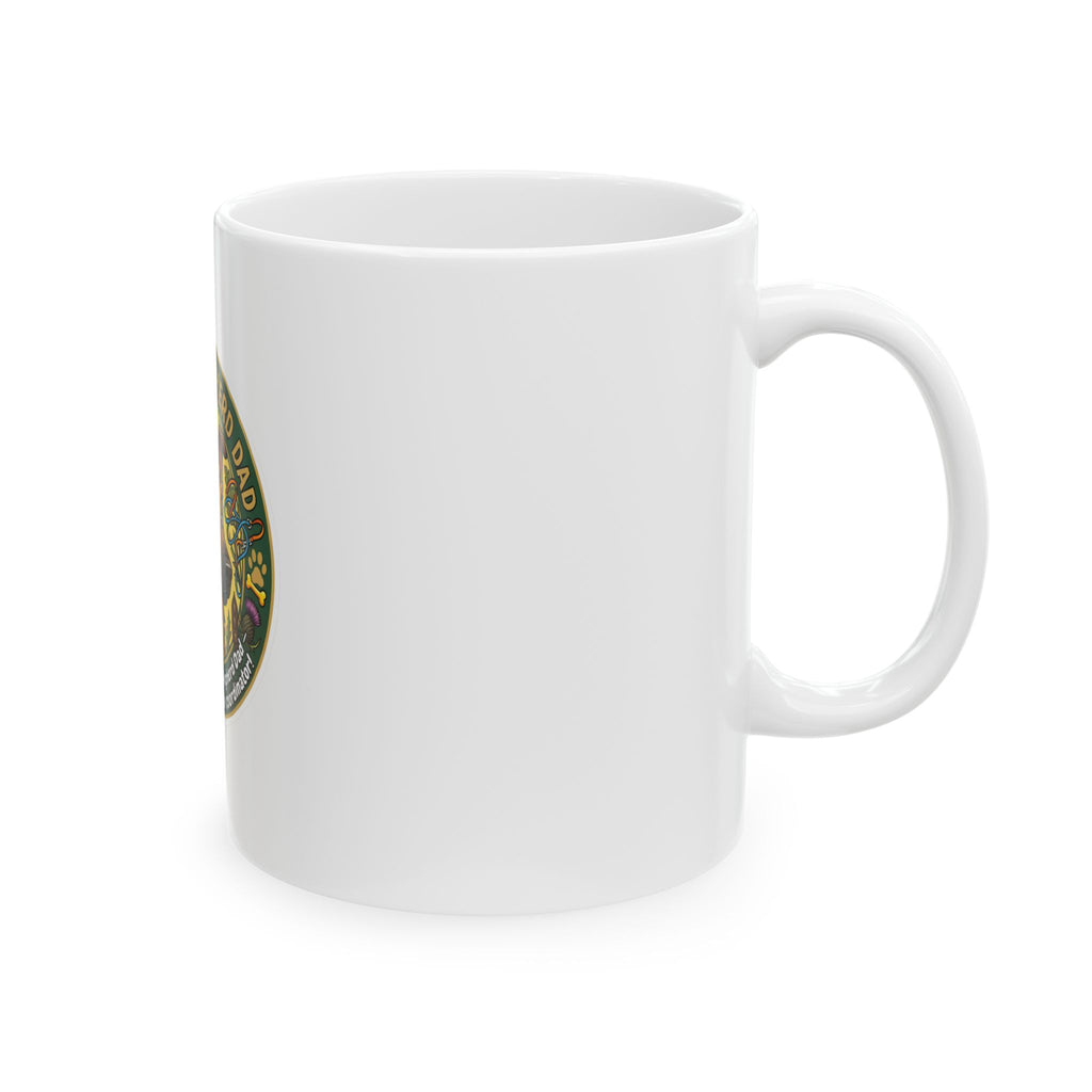 German Shepherd Dad Ceramic Mug – "I'm Not Just a German Shepherd Dad, I'm a Well-Trained, Covered in Chaos Coordinator"