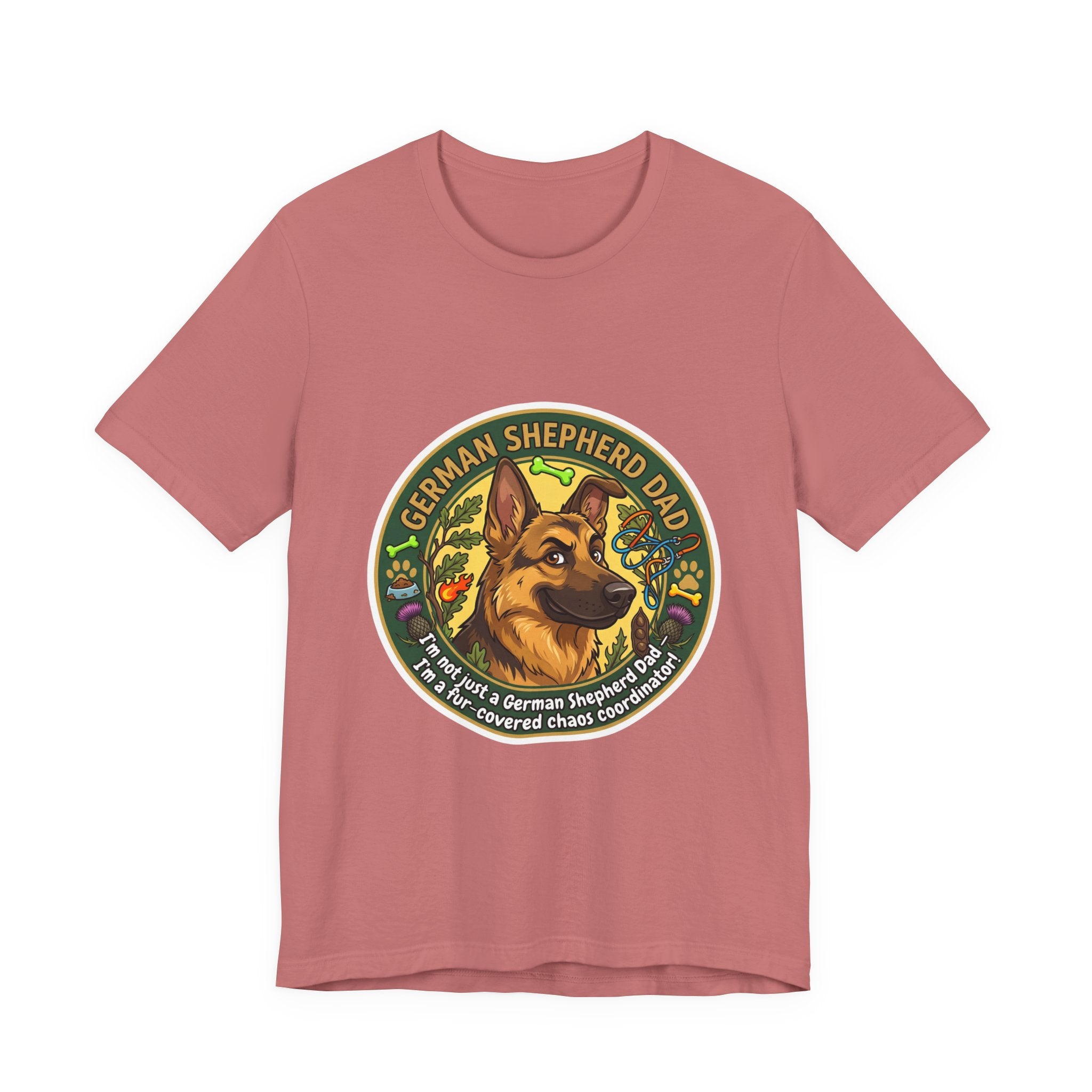 German Shepherd Dad T-Shirt — "German Shepherd Dad" Graphic Tee for Dog Lovers
