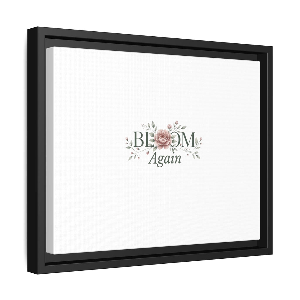 Bless Me Again Floral Matte Canvas Print, Framed Wall Art