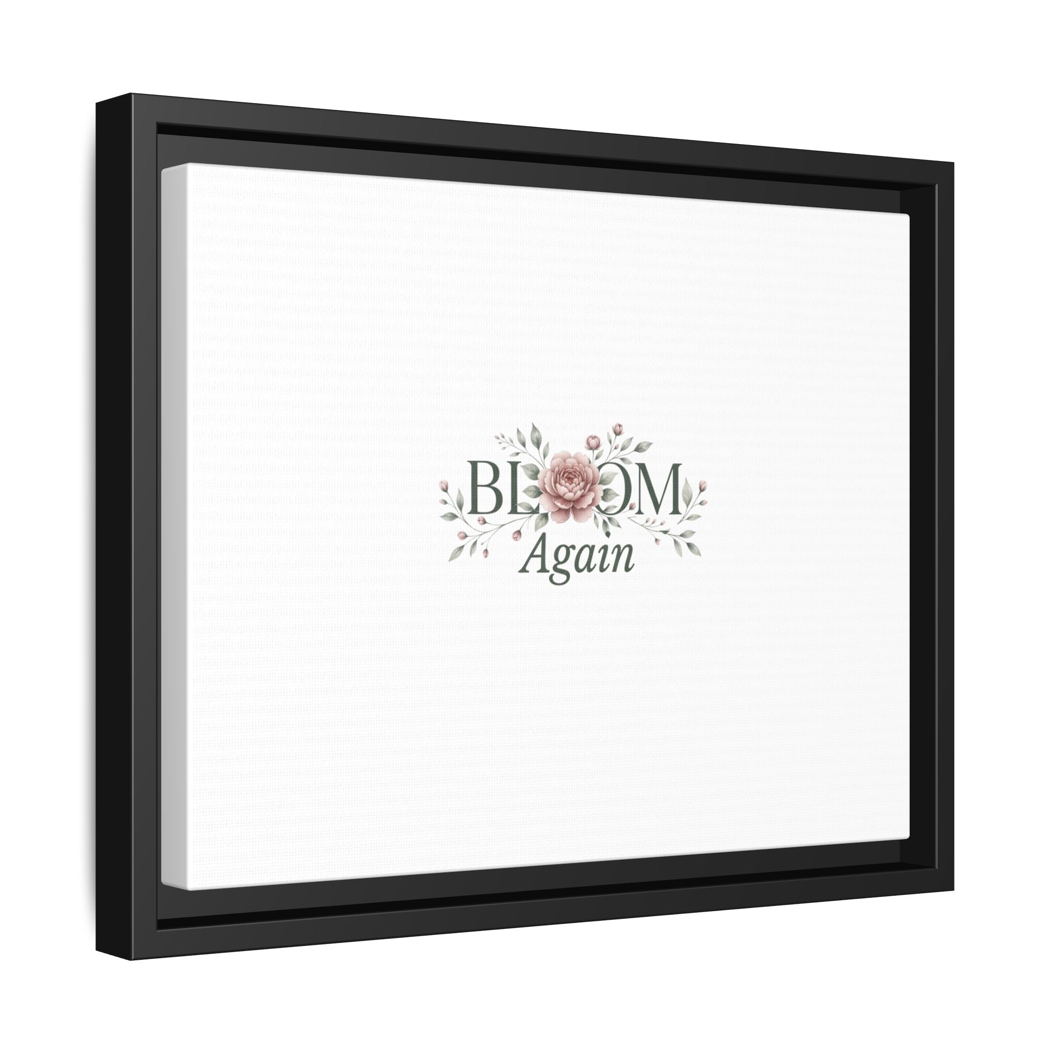 Bless Me Again Floral Matte Canvas Print, Framed Wall Art